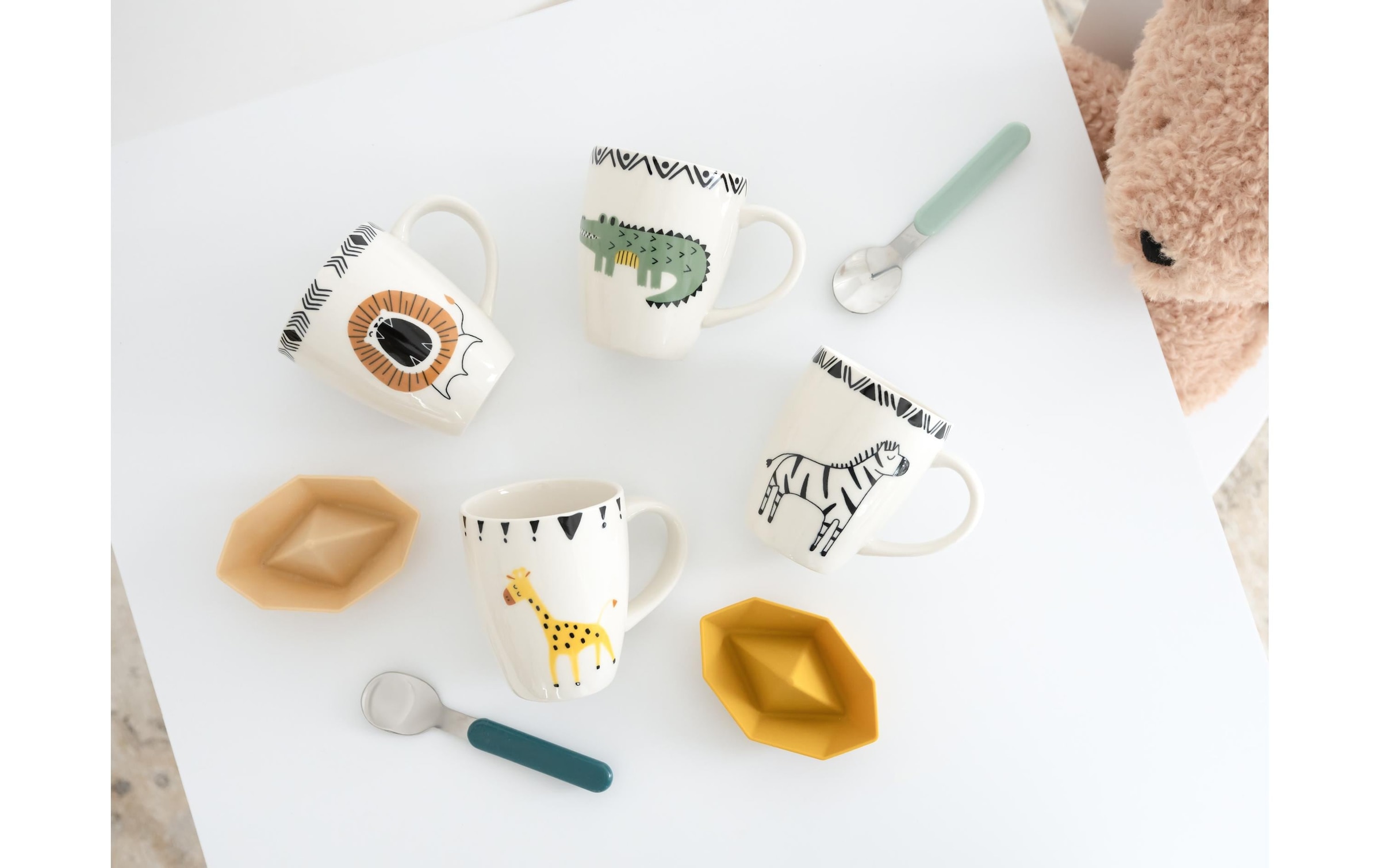 CreaTable Gobelet pour enfants »Safari Becher 4-tlg Bunt«