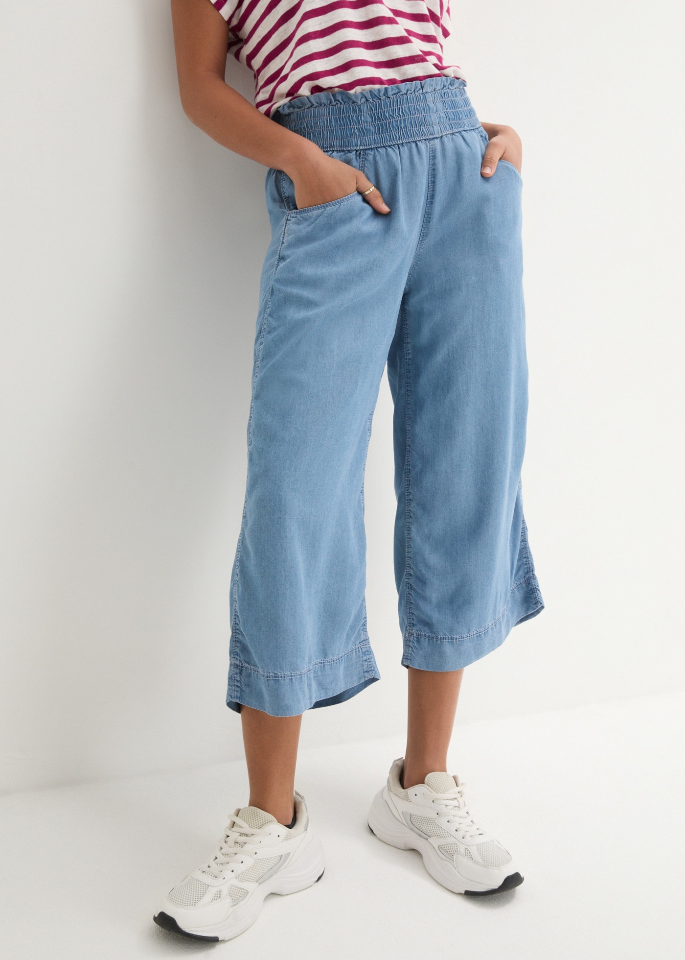 Image of bonprix Culotte aus Lyocellstoff, weiter Schnitt, luftiges Design, Loose Fit Passform
