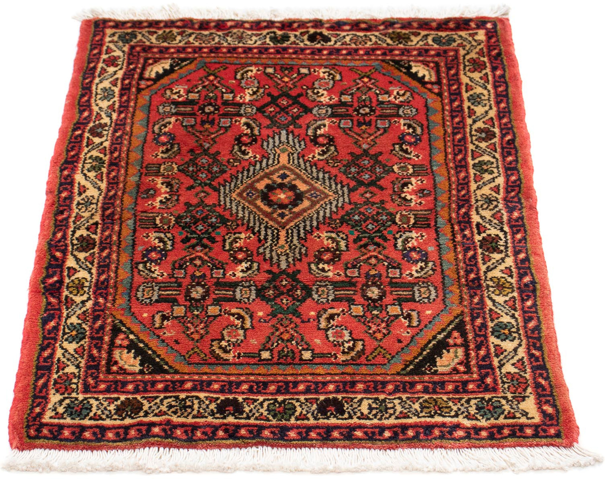 Image of morgenland Orientteppich »Perser - Nomadic - 89 x 61 cm - dunkelrot«, rechteckig, 10 mm Höhe, Wohnzimmer, Handgeknüpft, Einzelstück mit Zertifikat bei Ackermann Versand Schweiz