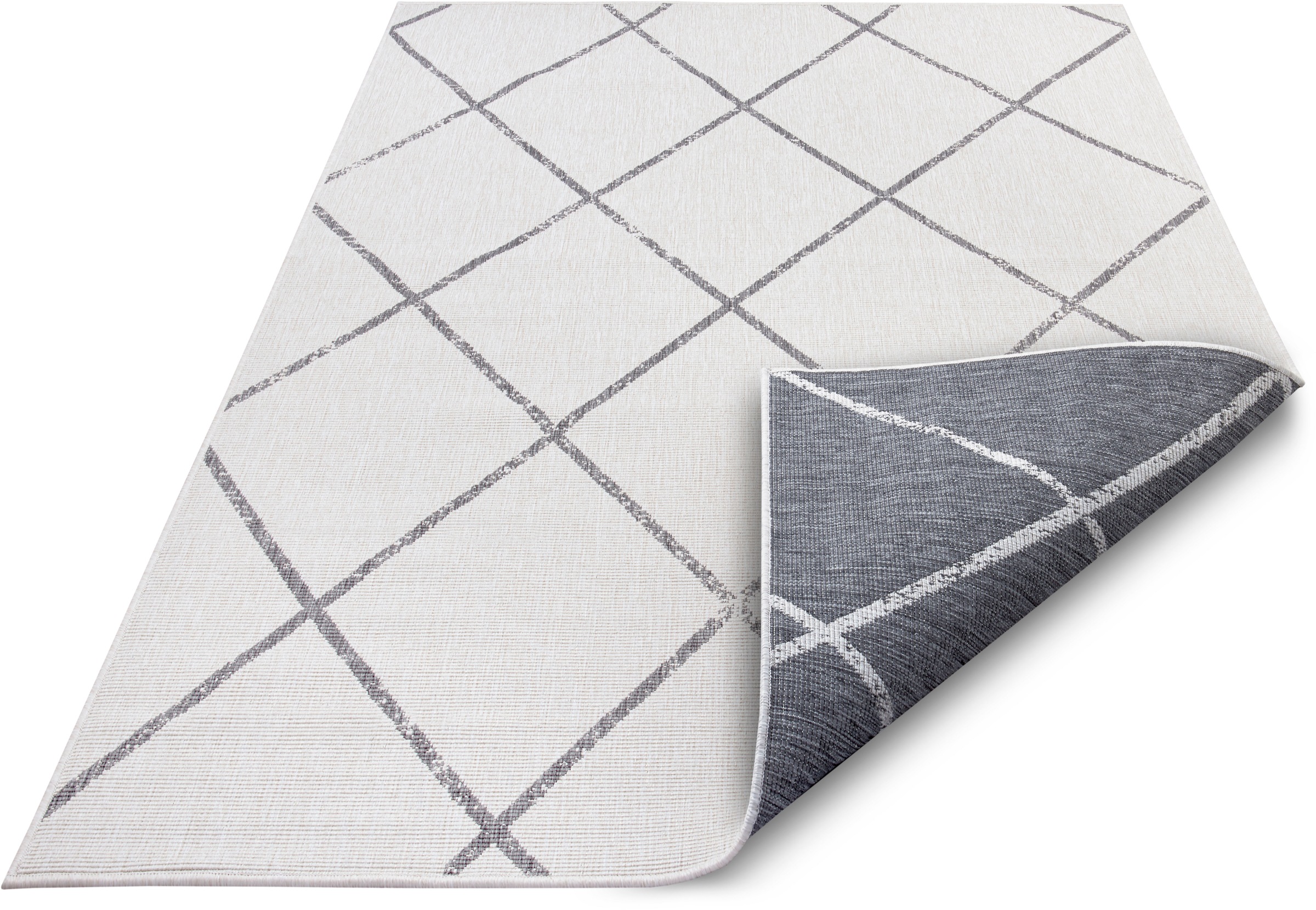 Image of GALA Teppich »Villa Costera«, rechteckig, 5 mm Höhe, Flachgewebe, Wendeteppich, In- und Outdoor geeignet, Wetterfest & UV-beständig, für Balkon, Terrasse und Wintergarten, besonders flach, auch für Küche, Esszimmer und Wohnzimmer geeignet bei Ackermann Ve