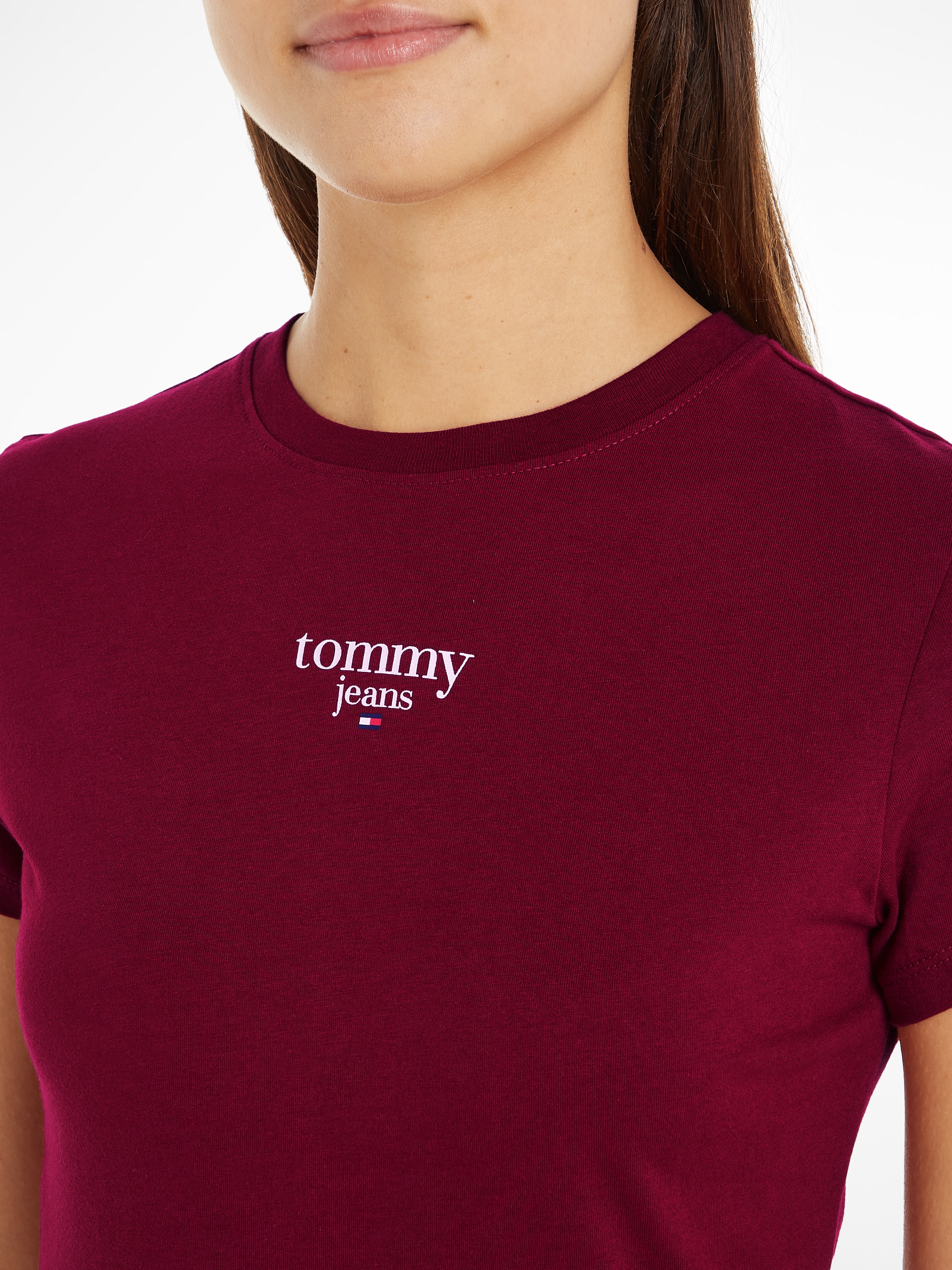 Tommy Jeans Curve T-Shirt »TJW SLIM ESSENTIAL LOGO 1 SS EXT«, Grosse Grössen