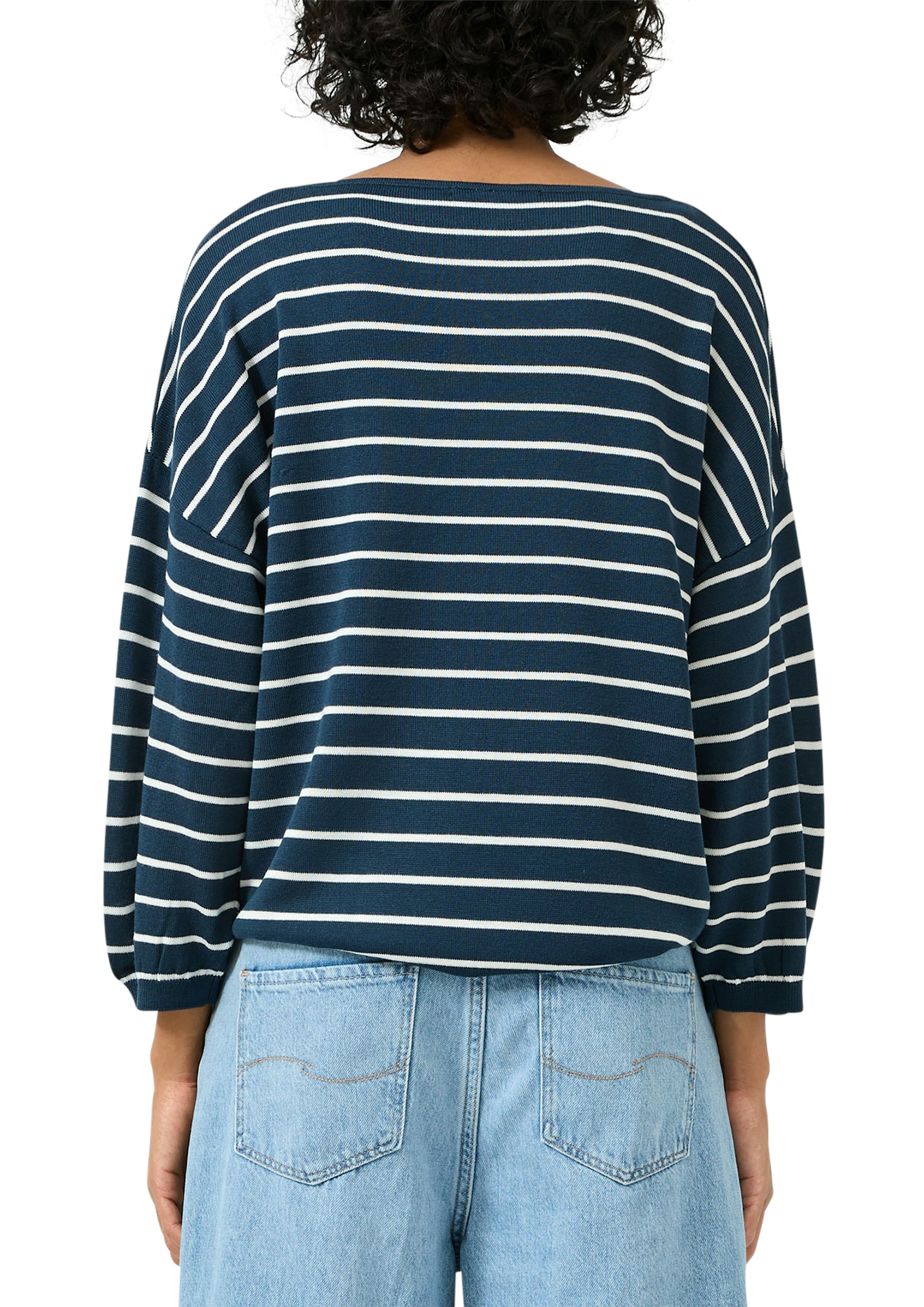 QS 3/4 Arm-Pullover gestreift, mit Viskose