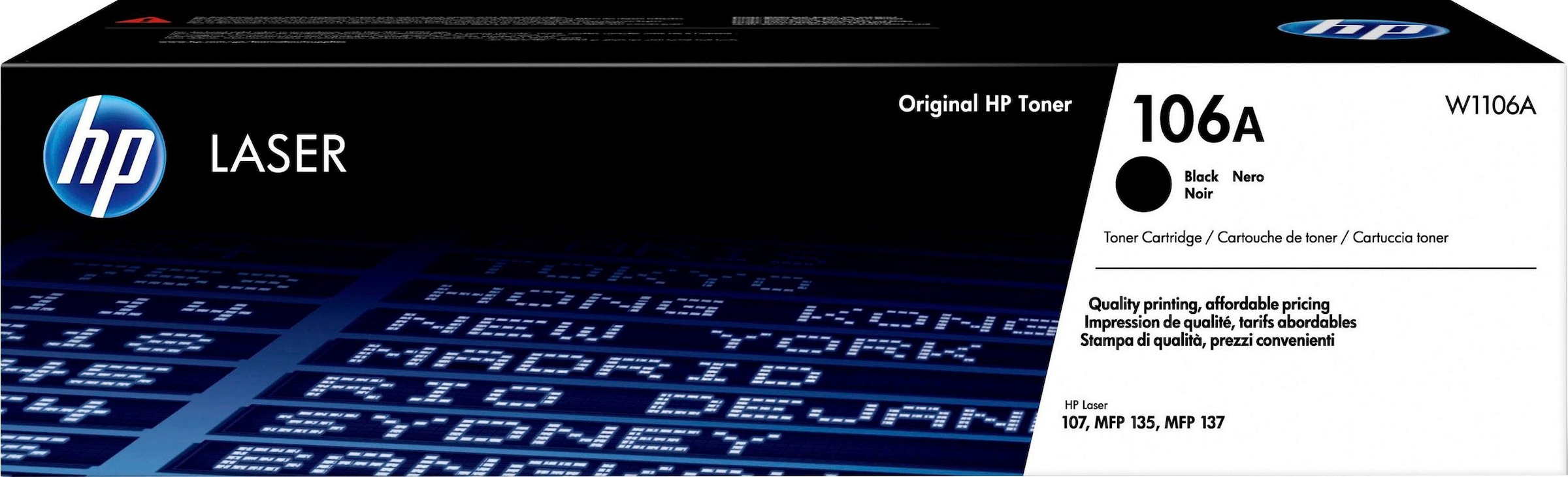 Image of HP Tonerkartusche "HP original Toner 106A black/schwarz W1106A" original Laser Jet Toner Kartusche 106 schwarz