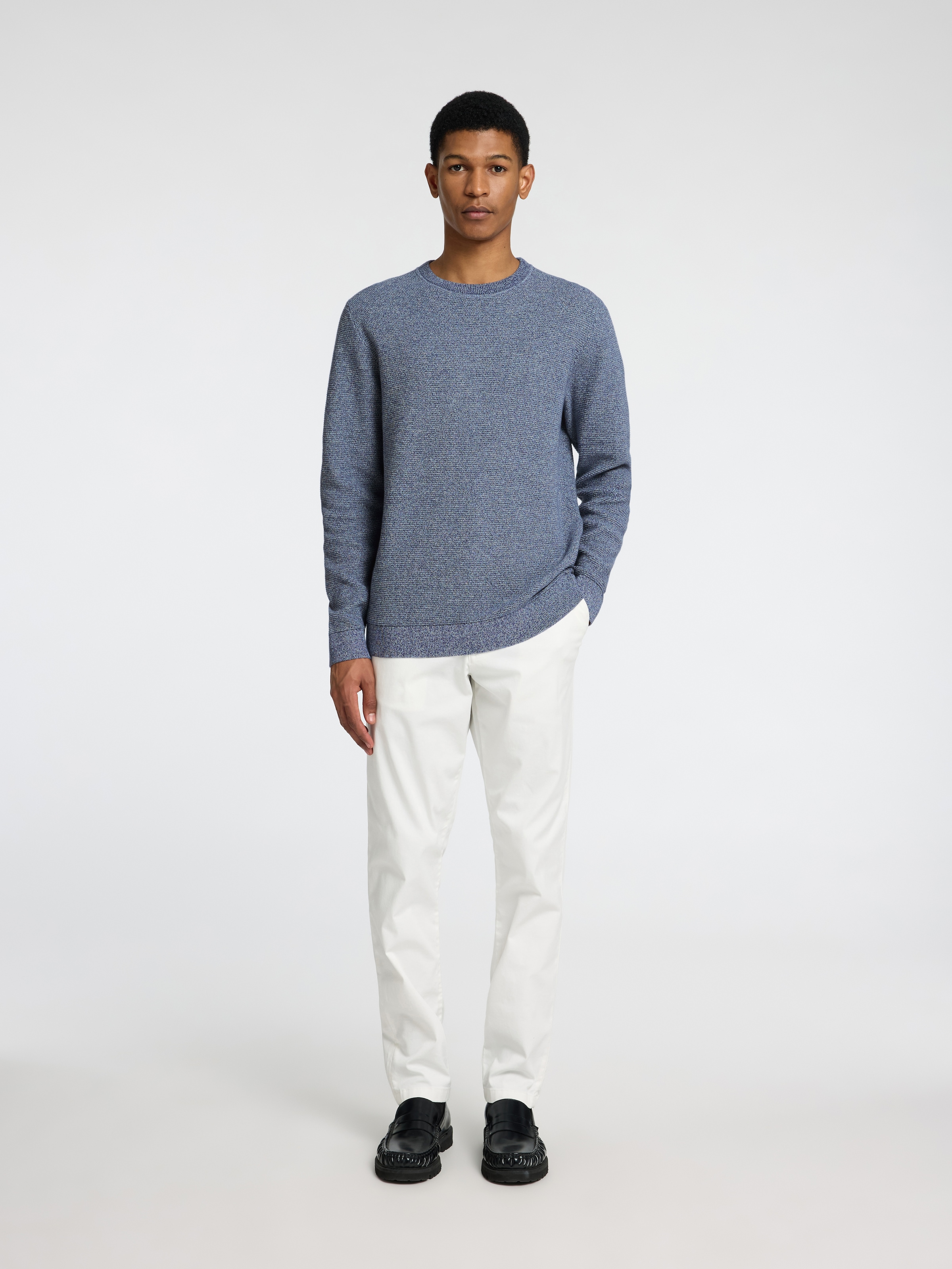 SELECTED HOMME Strickpullover »SLHROSS LS KNIT STRUCTURE CREW NECK NOOS«