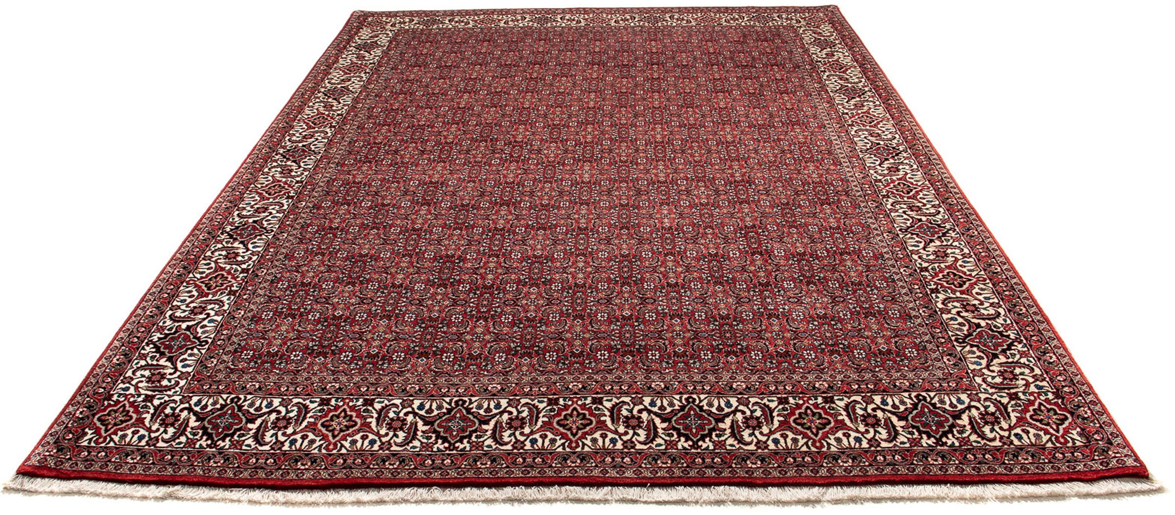 Image of morgenland Orientteppich »Perser - Bidjar - 309 x 209 cm - dunkelrot«, rechteckig, 15 mm Höhe, Wohnzimmer, Handgeknüpft, Einzelstück mit Zertifikat bei Ackermann Versand Schweiz