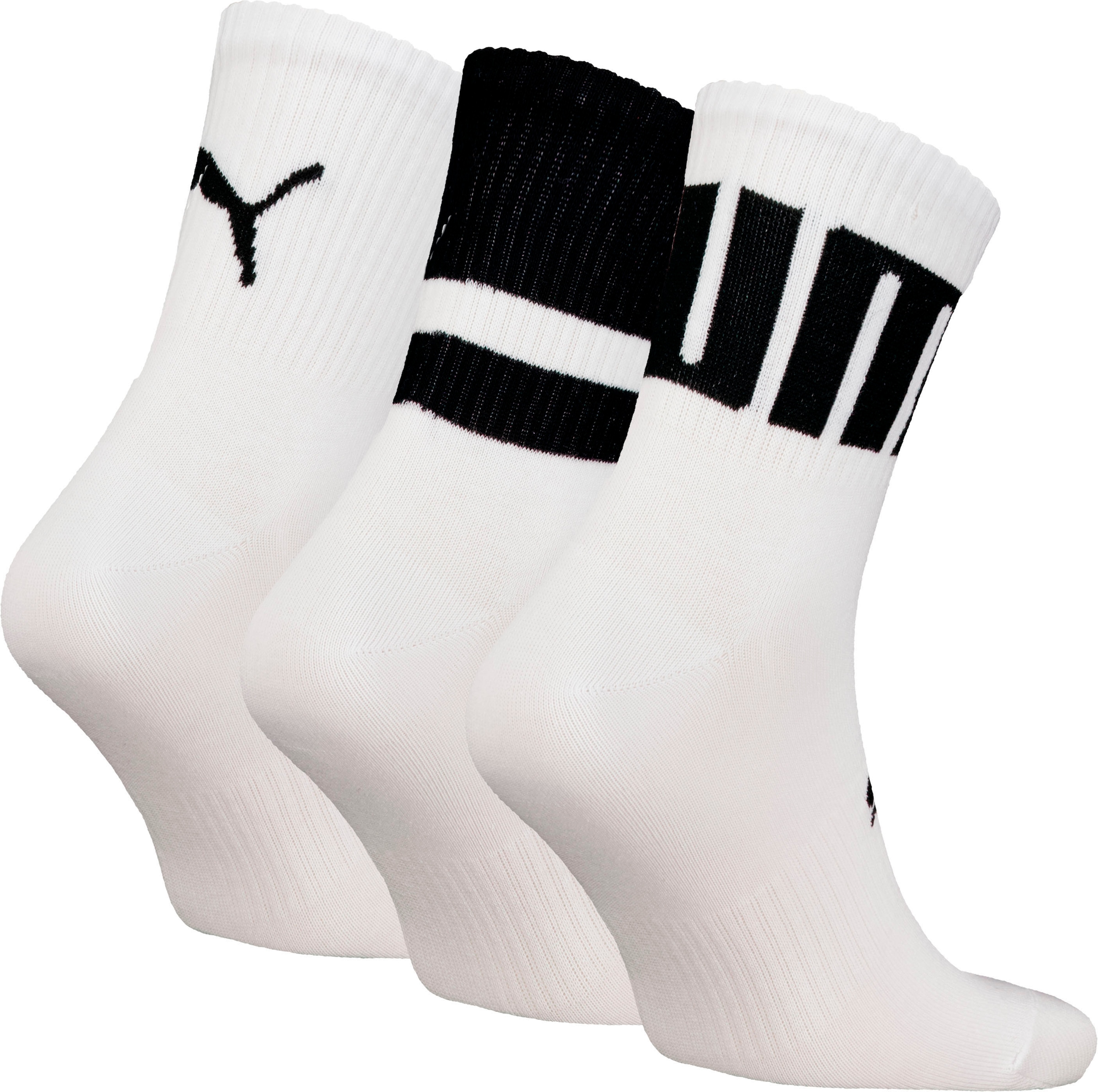 PUMA Socken »Unisex PUMA UNISEX BIG LOGO SHORT CREW«, (Packung, 3 Paar), Short-Socks