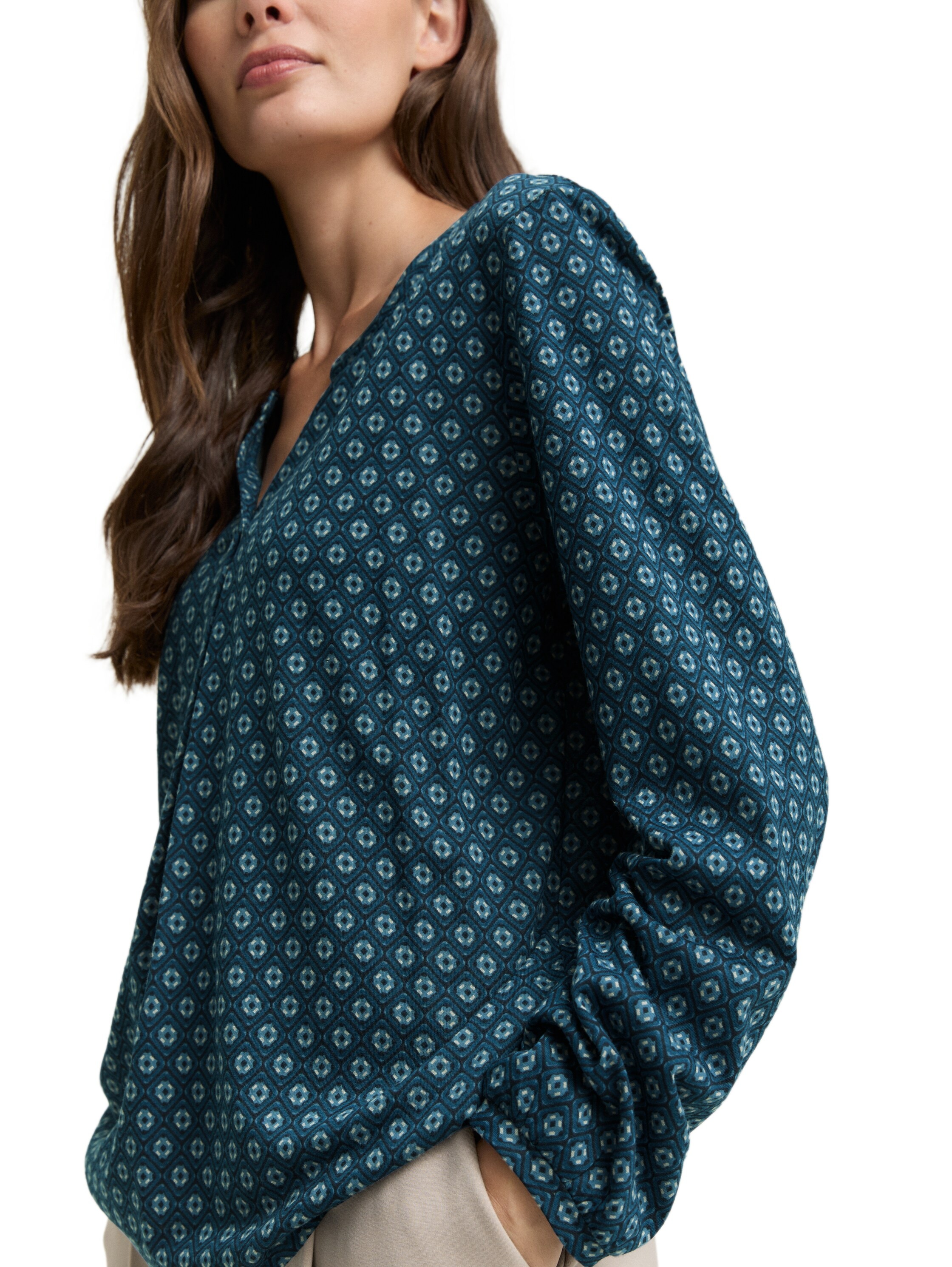 TOM TAILOR Blouse à manches longues mit grafischem Muster