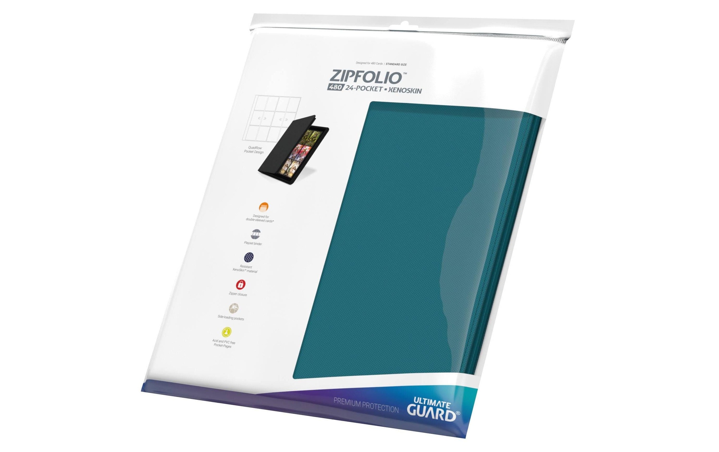   Sammelkarte »QuadRow ZipFolio 480 24-Pocket, petrolblau«