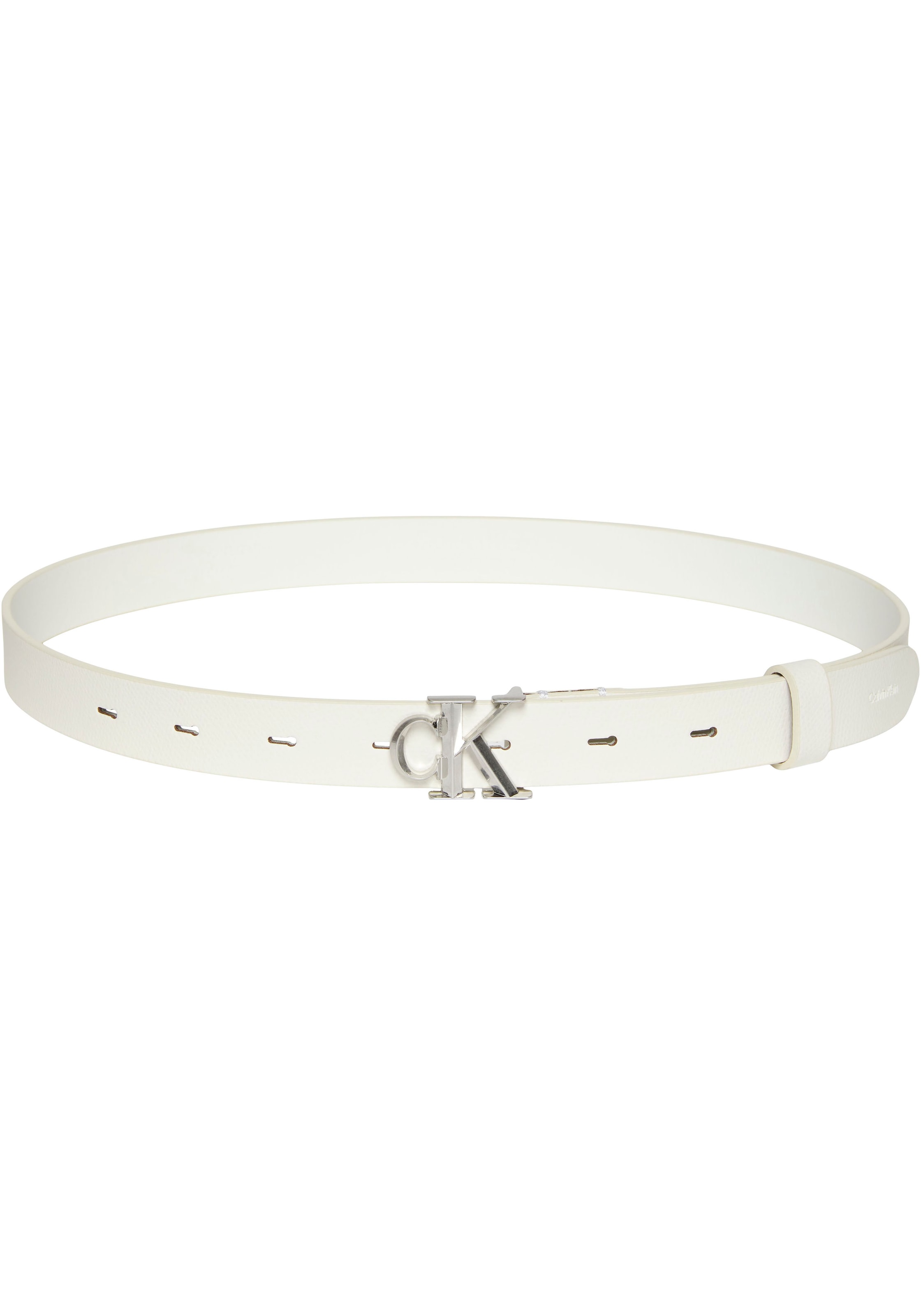 Image of Calvin Klein Ledergürtel "FACTED CK BUCKLE 25MM PEBBLE" Grössenverstellbar mit Metallschliesse
