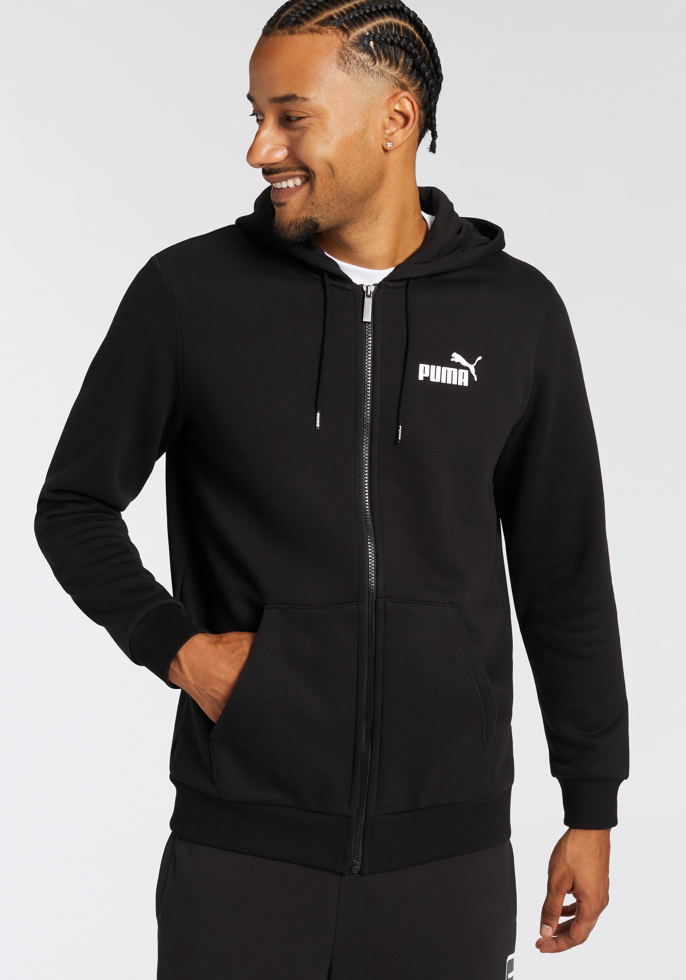 PUMA Kapuzensweatshirt »ESS SMALL LOGO FZ HOODIE FL«