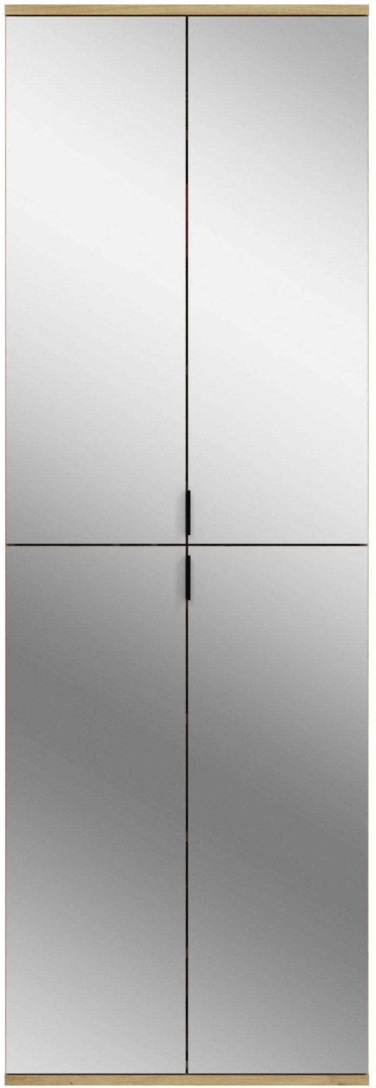 INOSIGN Garderoben-Set »Trondheim, Breite 121 cm, best. aus 3 Schränken, 8 Türen, 21 Fächer«, (Set, 3 St.), inkl. ausziehbarer Kleiderstange, Garderobenschrank, Kleiderschrank