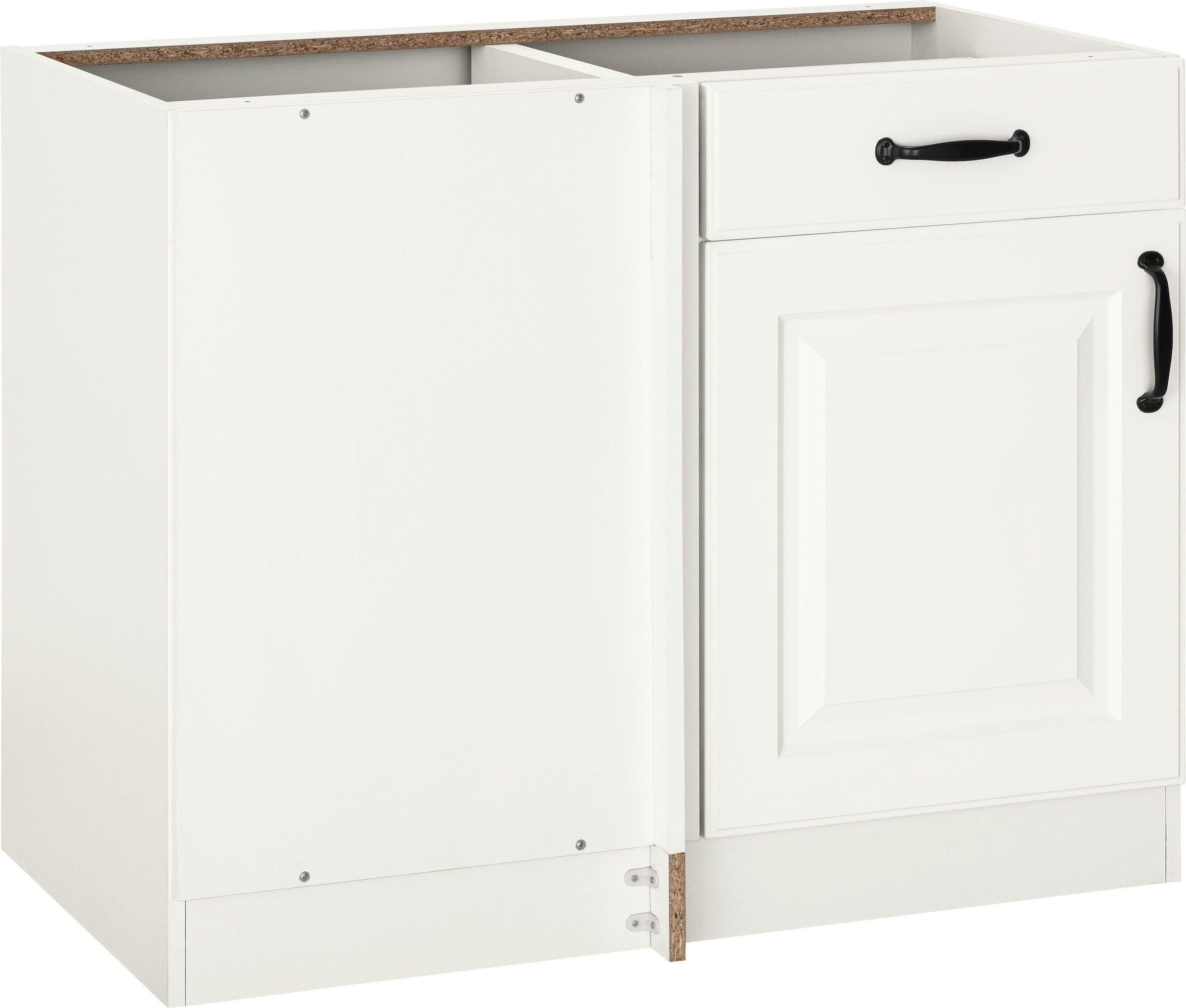 wiho Küchen Eckunterschrank »Erla«, 100 cm breit, Kassettenfront, Planungsmass 110 cm, ohne Arbeitsplatte
