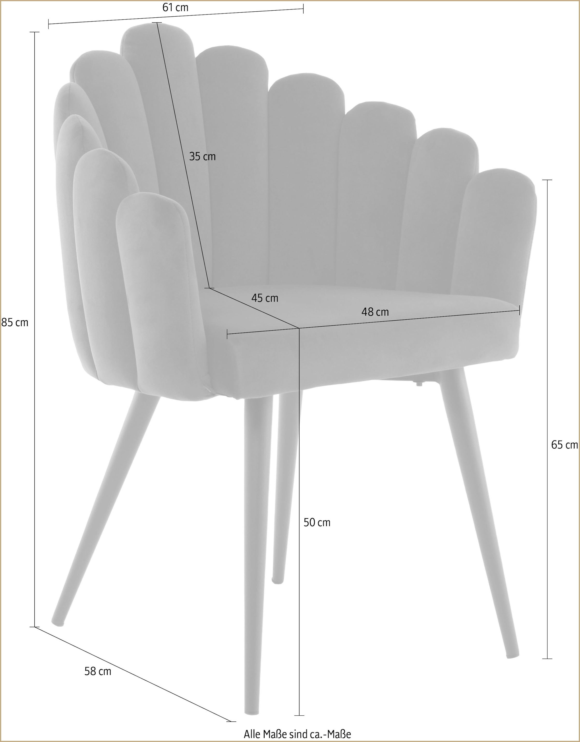 Kayoom Polsterstuhl »Stuhl Jeane 625«, 1 St., Sitz:Stoffbezug aus 100% Polyester Gestell:100% Eisen