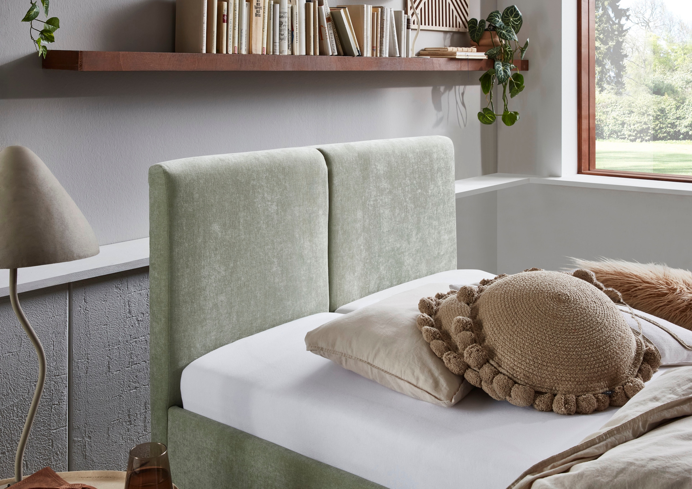 meise.möbel Lit rembourré »Piano, in verschiedene Farben und Breiten erhältlich« wahlweise mit schwarzem oder eichefarbigem Holzfuss