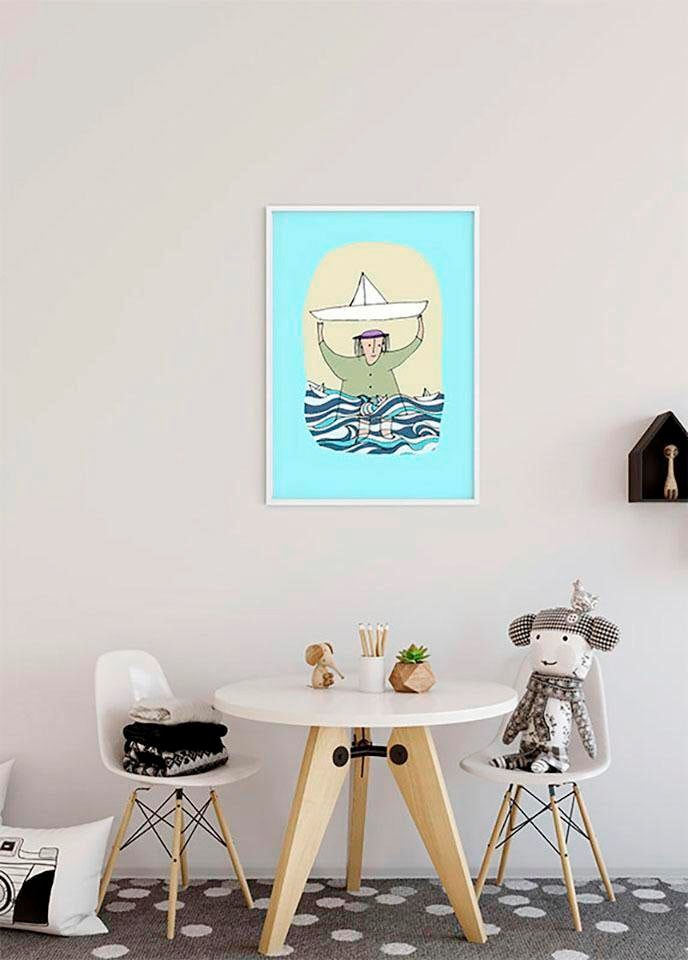 Image of Komar Bild "Paper Ship" Menschen 1 Stk. tlg. Wandbild zur Dekoration - ohne Rahmen