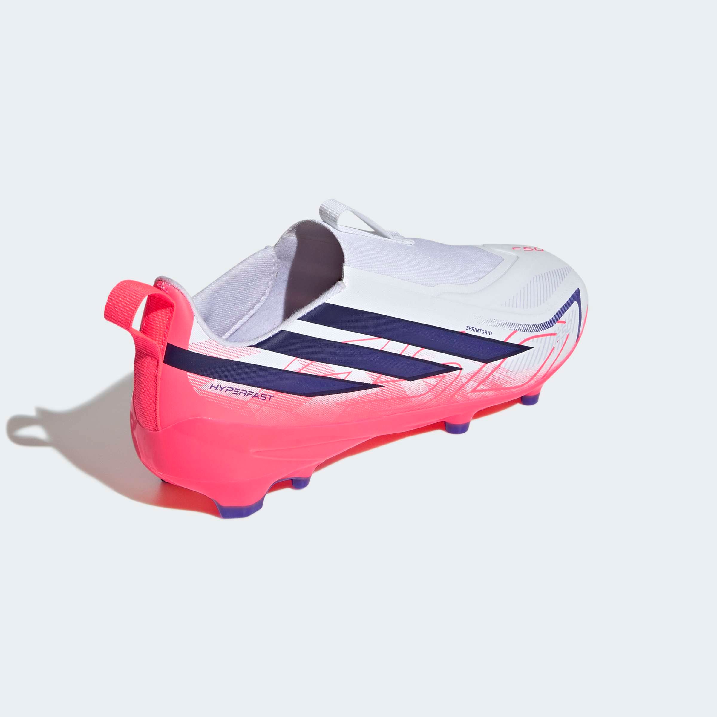 adidas Performance Chaussure de football »F50 HYPERFAST LEAGUE KIDS , FESTE BÖDEN, OHNE SCHNÜRSENKEL«  semelle extérieure pour gazon et sols durs, pour adolescents & enfants
