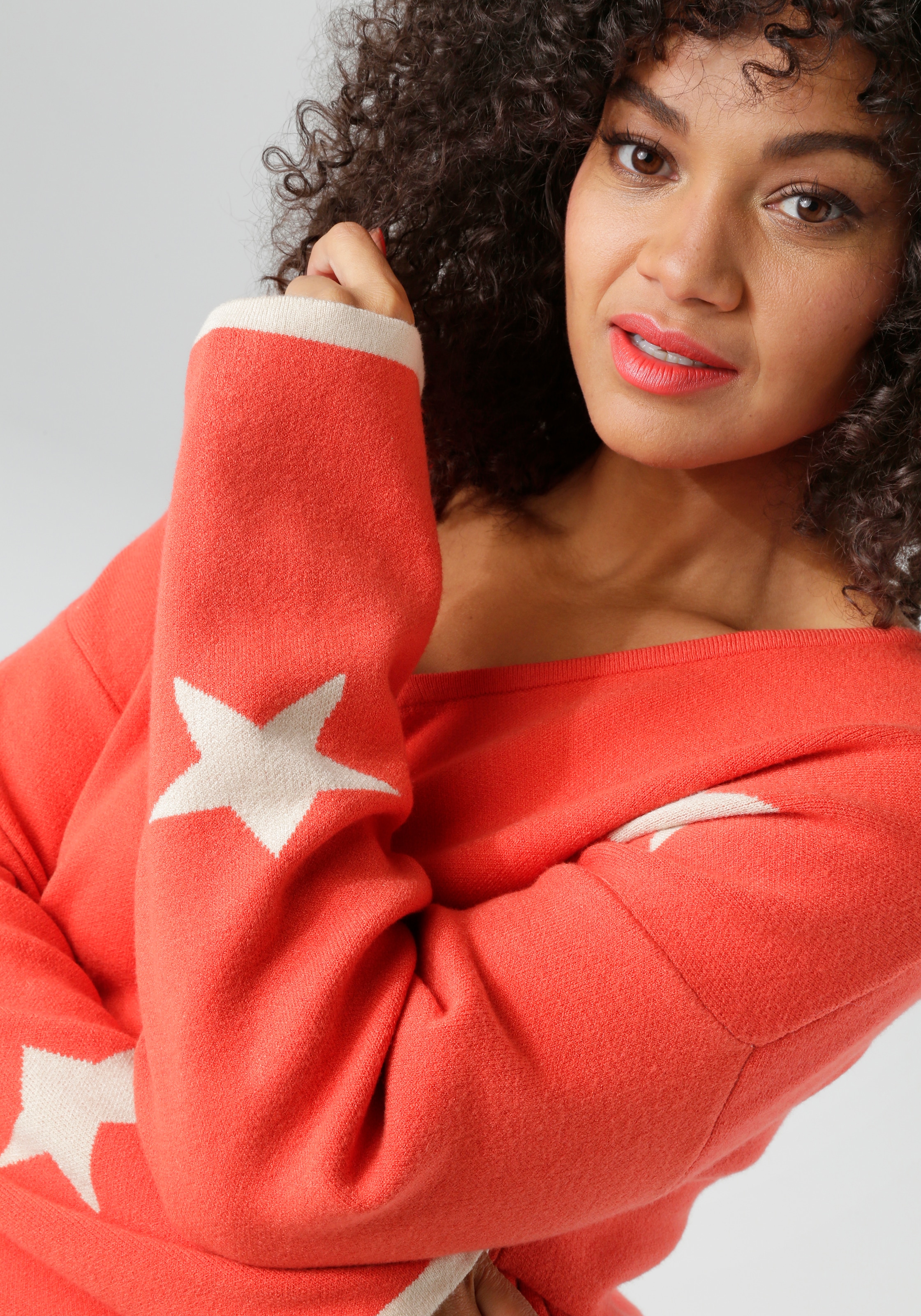 Aniston PLUS Strickpullover Vokuhila - hinten etwas länger geschnitten - NEUE KOLLEKTION