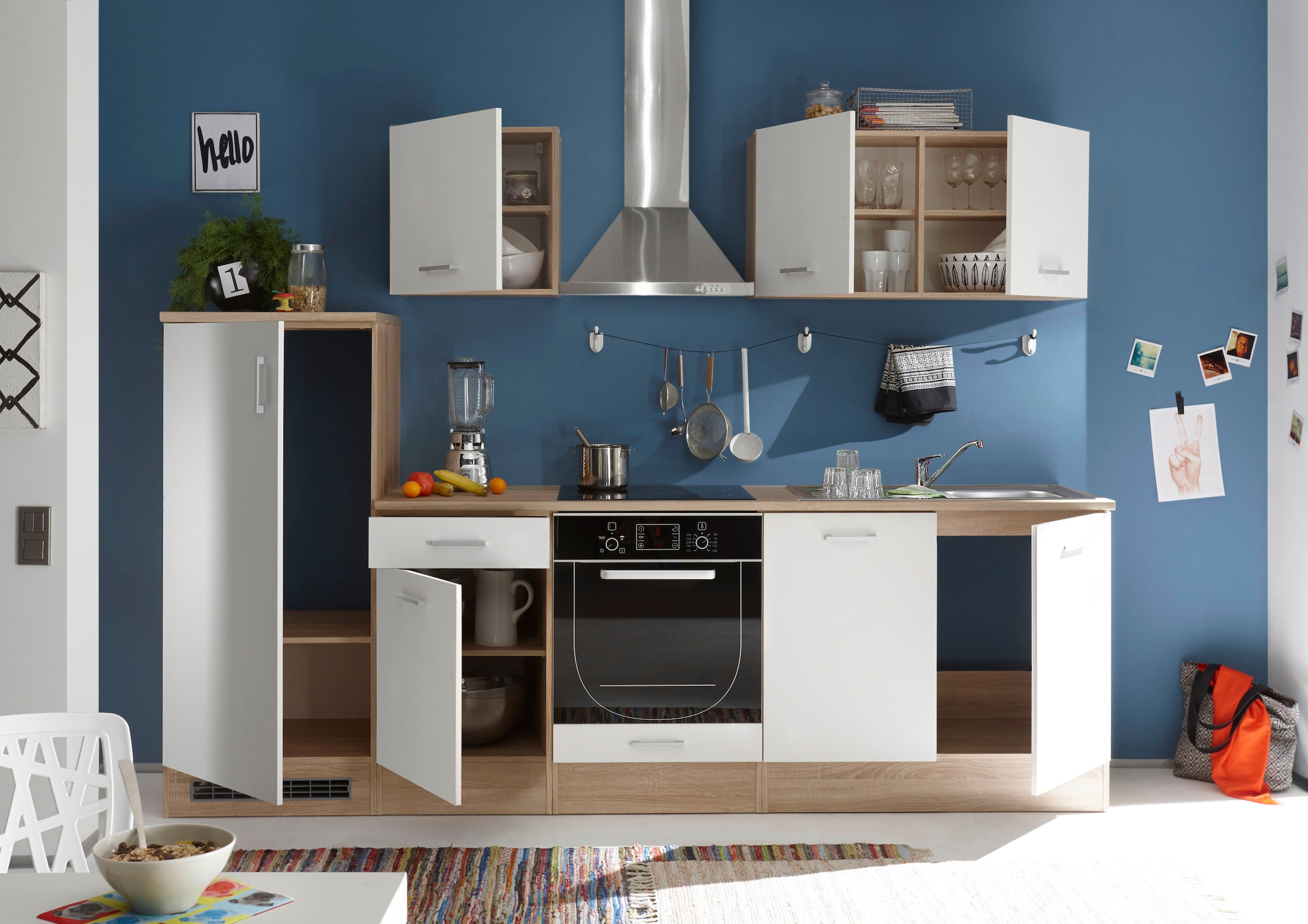 BASIC by Balculina Kitchenette »Andy« Largeur 270 cm, avec appareils électriques en option