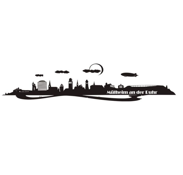 Image of Wall-Art Wandtattoo »XXL Stadt Skyline Mülheim 140cm«, (1 St.) bei Ackermann Versand Schweiz