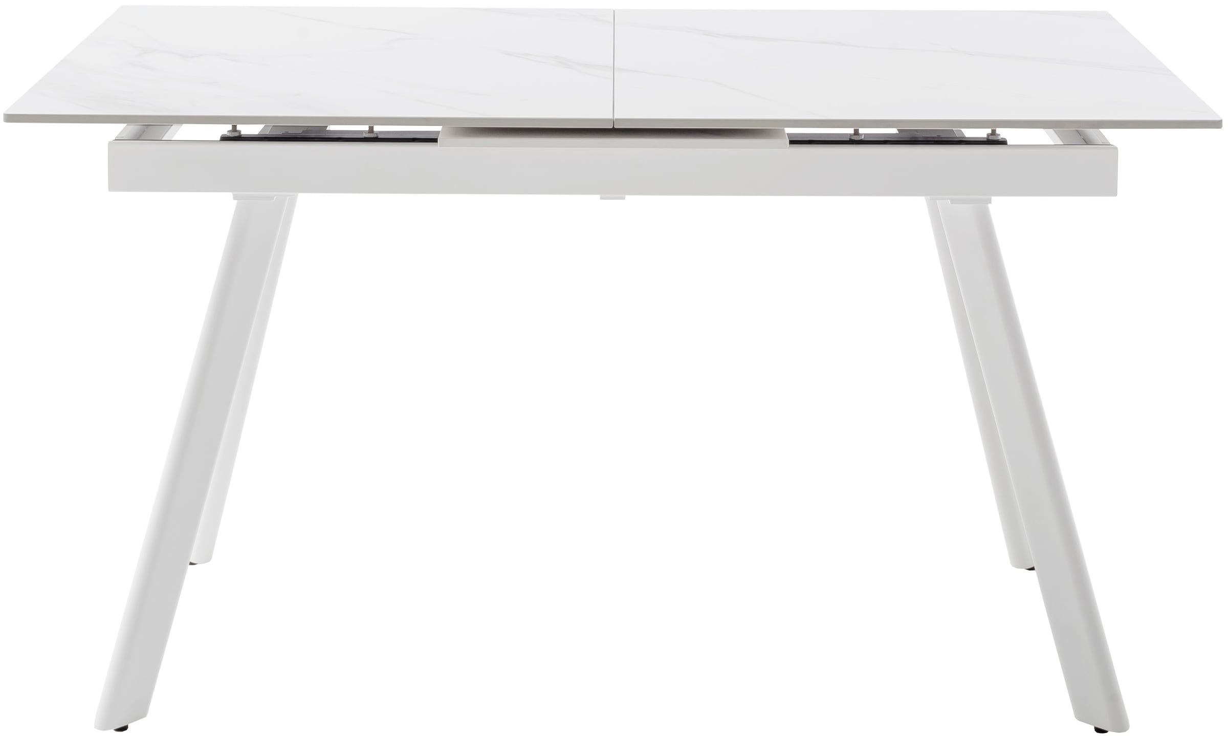 Image of MCA furniture Esstisch "PARENZO Auzugtisch 140-180 cm weiss marmoriert - bis 8 Personen" 1 Stk. tlg. Keramik, Metall weiss, Synchronauszug, ausziehbar, 6-8 Personen