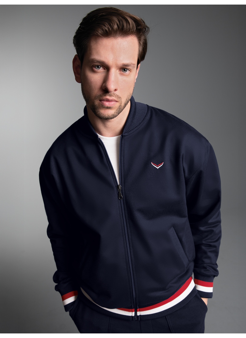 Image of Trigema Sweatjacke "TRIGEMA Collegejacke mit kontrastfarbigen Elementen" 1 Stk.