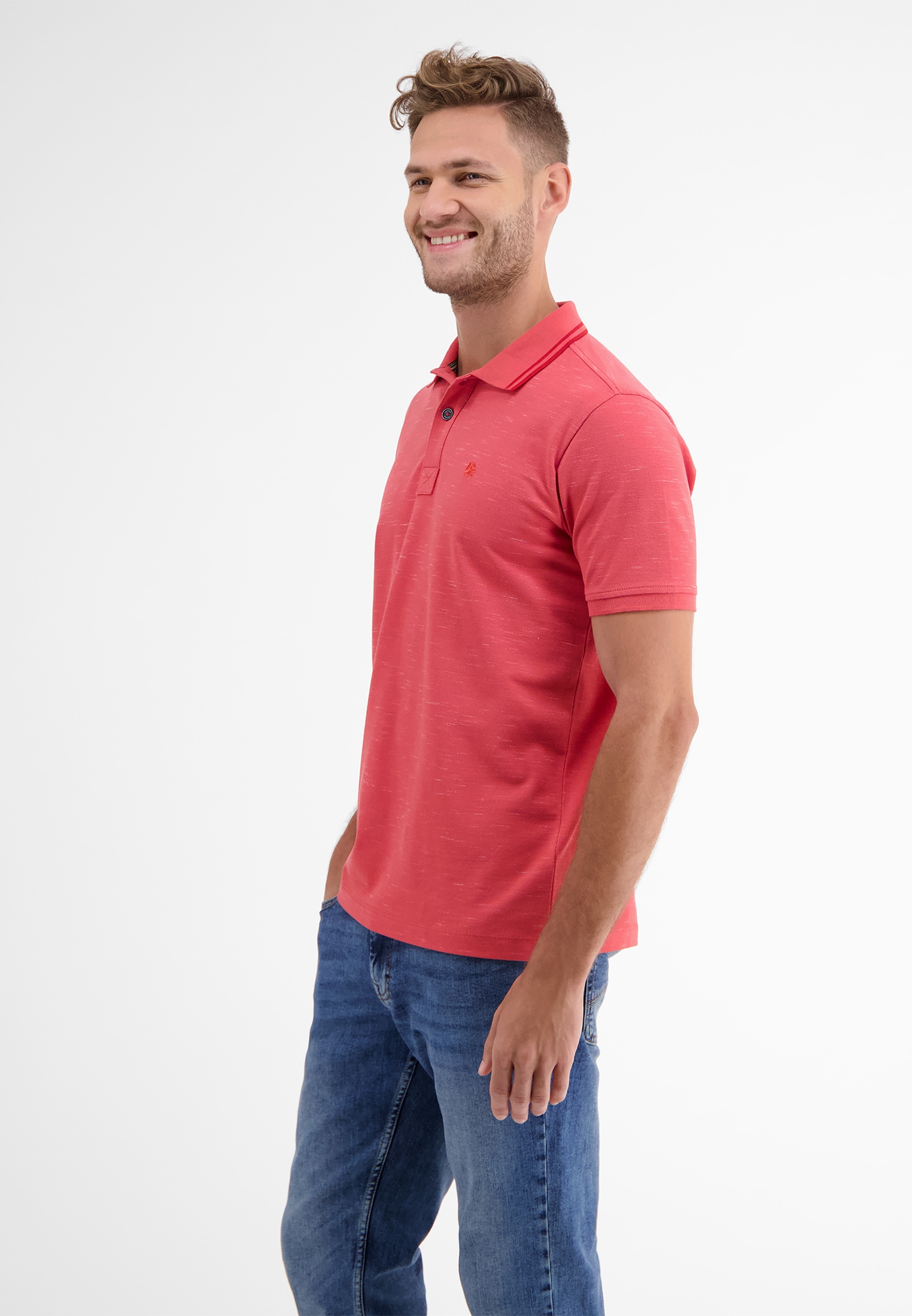 LERROS Poloshirt »LERROS Poloshirt in Two-Tone-Piqué«