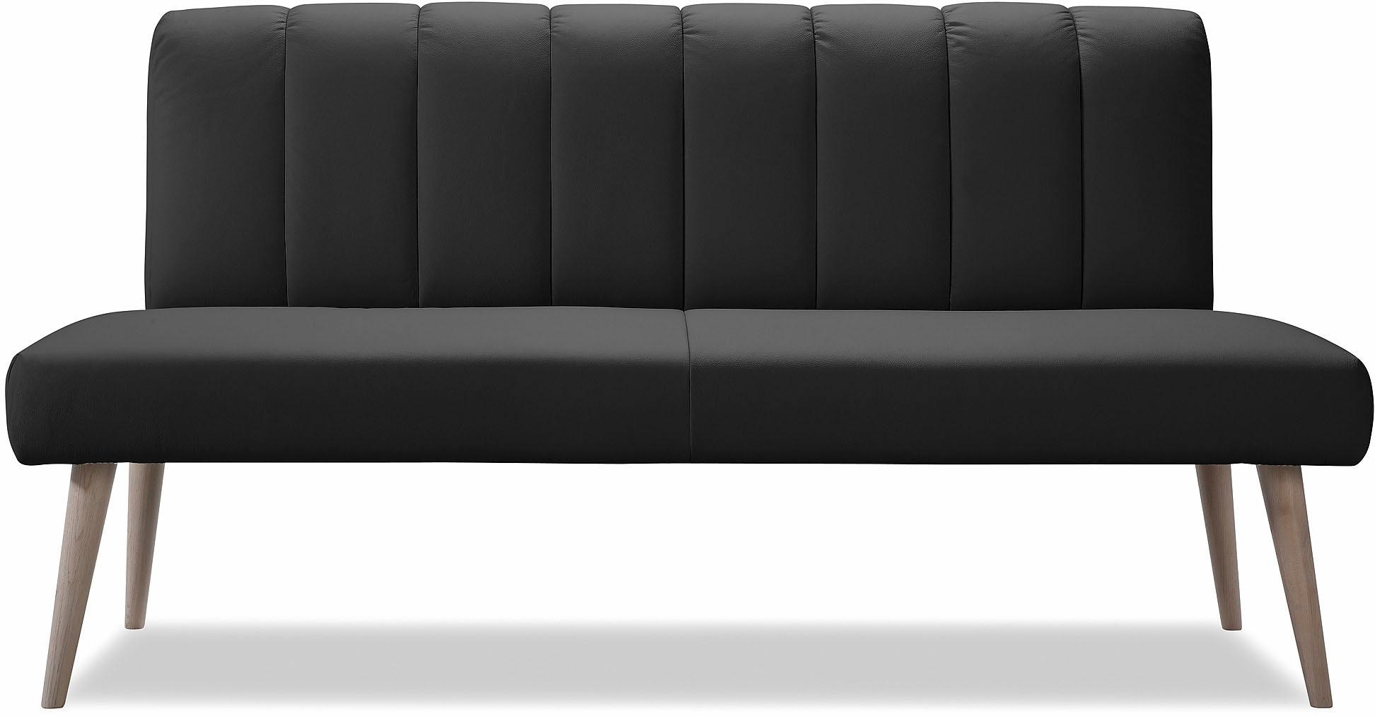 exxpo - sofa fashion Sitzbank »Costa, moderne Rückensteppung, bequem und elegant, hoher Holzfuss«, hochwertige Detailverarbeitung, Frei im Raum stellbar