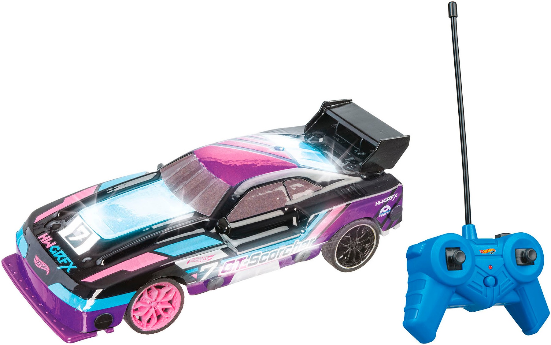 Happy People RC-Auto "HOT WHEELS RC Lets Race GT Scorcher" mit Licht-Effekt