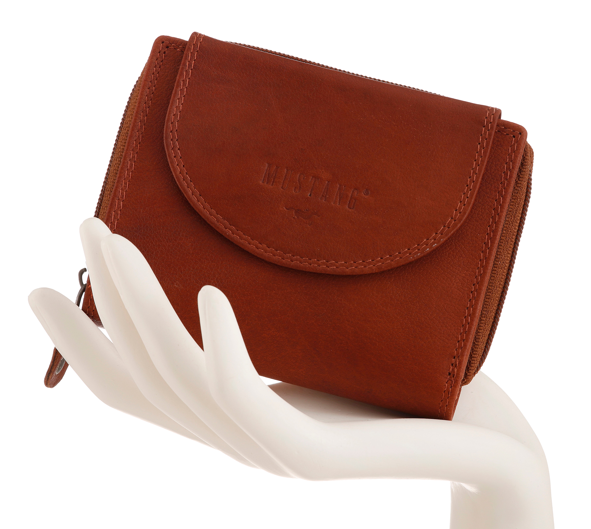 im MUSTANG Geldbörse opening«, top Format »Udine versandkostenfrei ♕ leather auf praktischen wallet