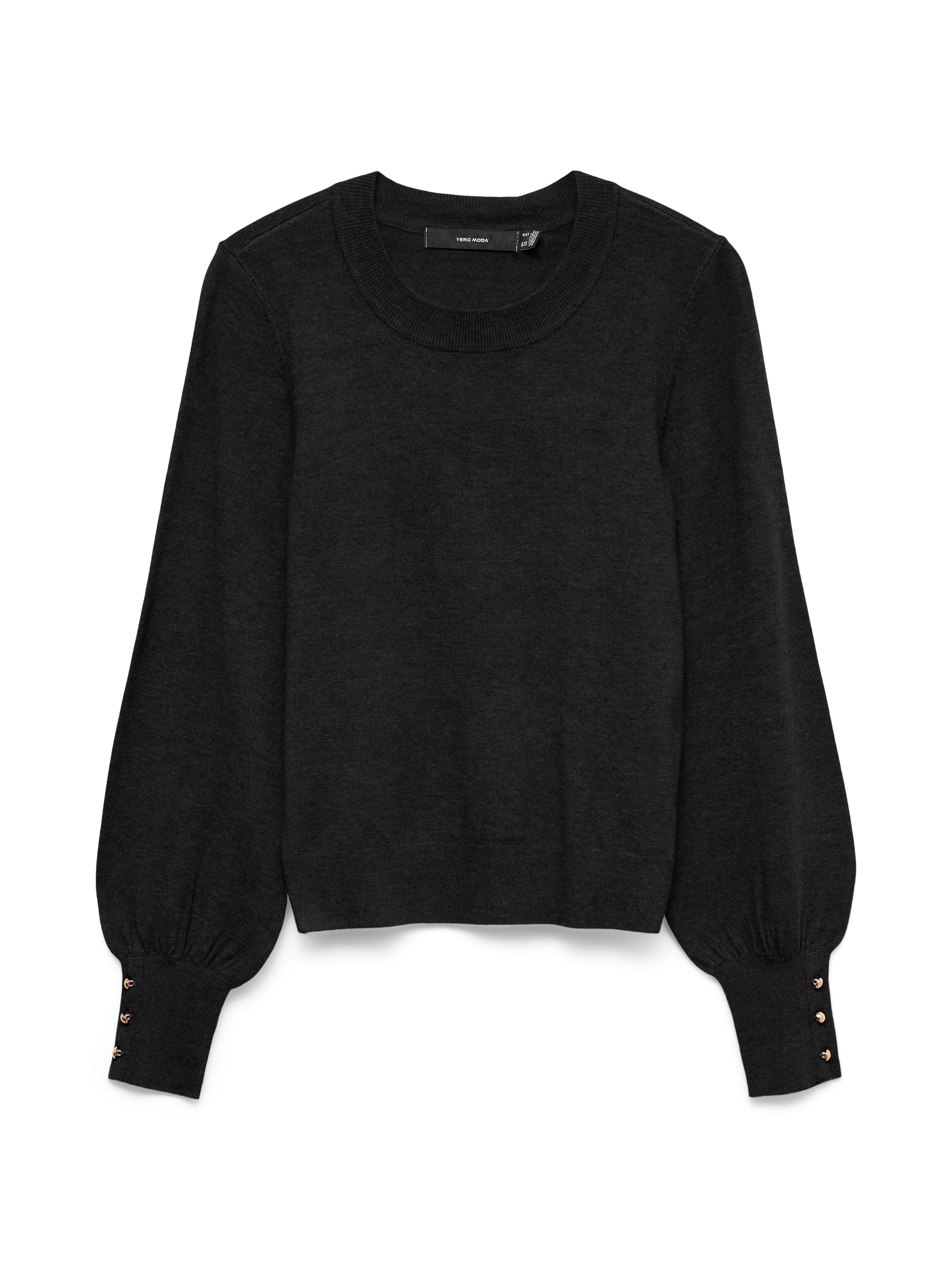 Image of Vero Moda Strickpullover "VMHAPPY LS O-NK BUTTON CUFF PULLOVER BOO"