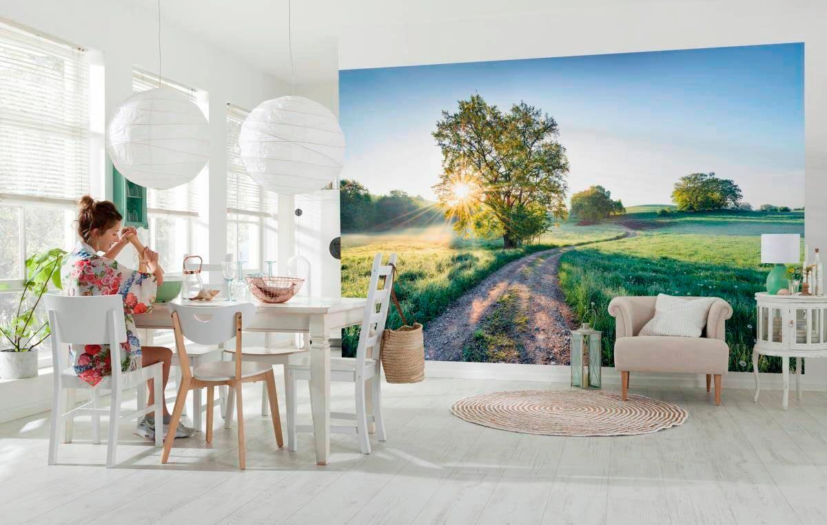 Komar Vliestapete »Digitaldruck Vlies -  A New Day in Paradise - Grösse 400 x 250 cm« bedruckt glatt Wohnzimmer, Schlafzimmer