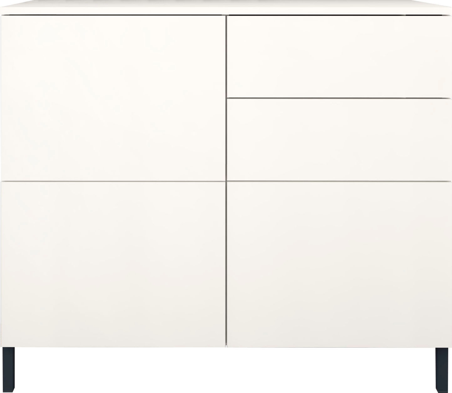 Image of borchardt Möbel Kommode "Haama, Sideboard mit Metallfüssen, Push-to-open-Technik, Breite 93 cm" Kommode, 3 Türen, 2 Schubkästen, Breite 93 cm
