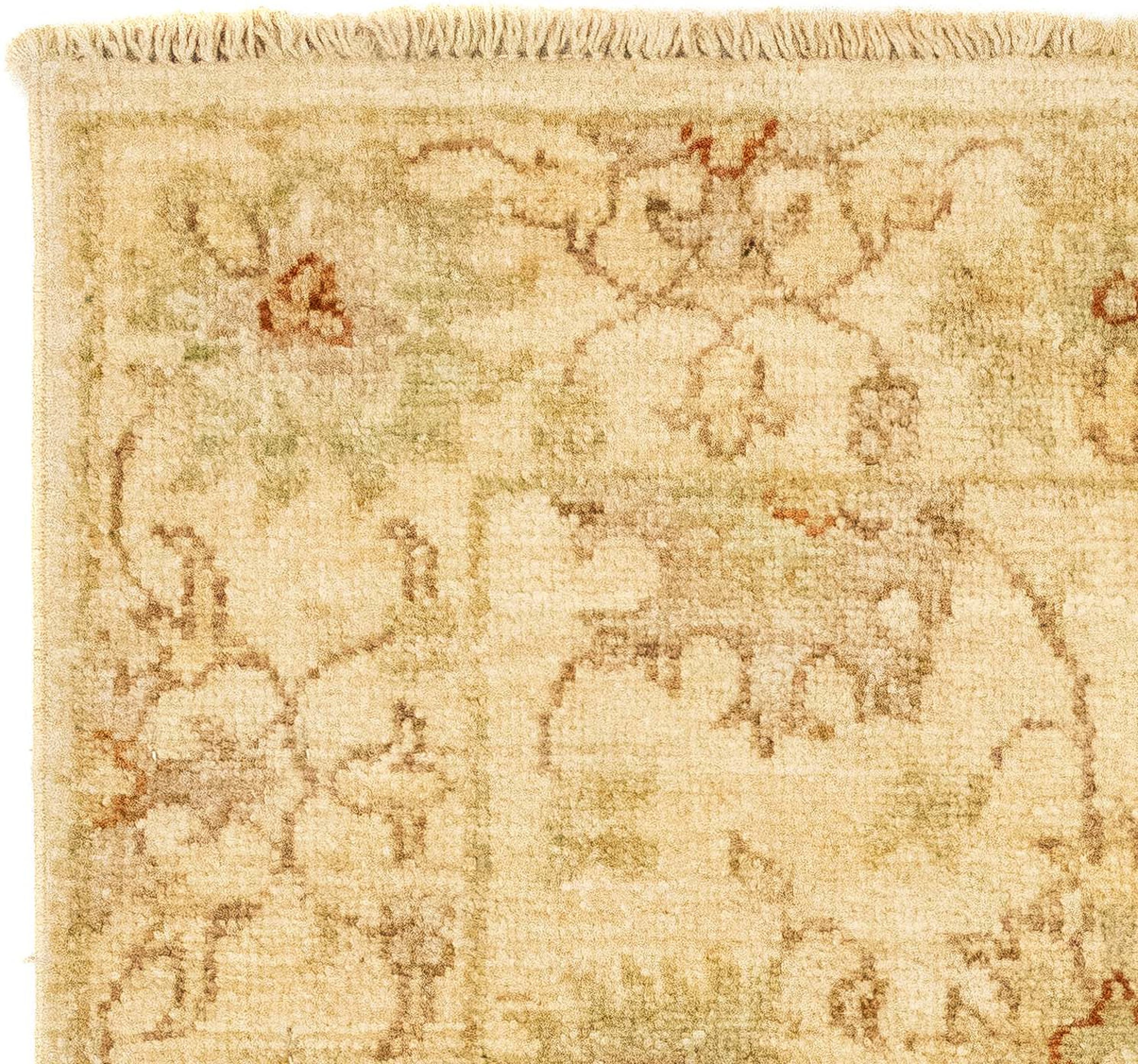 morgenland Orientteppich »Ziegler - 90 x 60 cm - beige«, rechteckig, Wohnzimmer, Handgeknüpft, Einzelstück mit Zertifikat