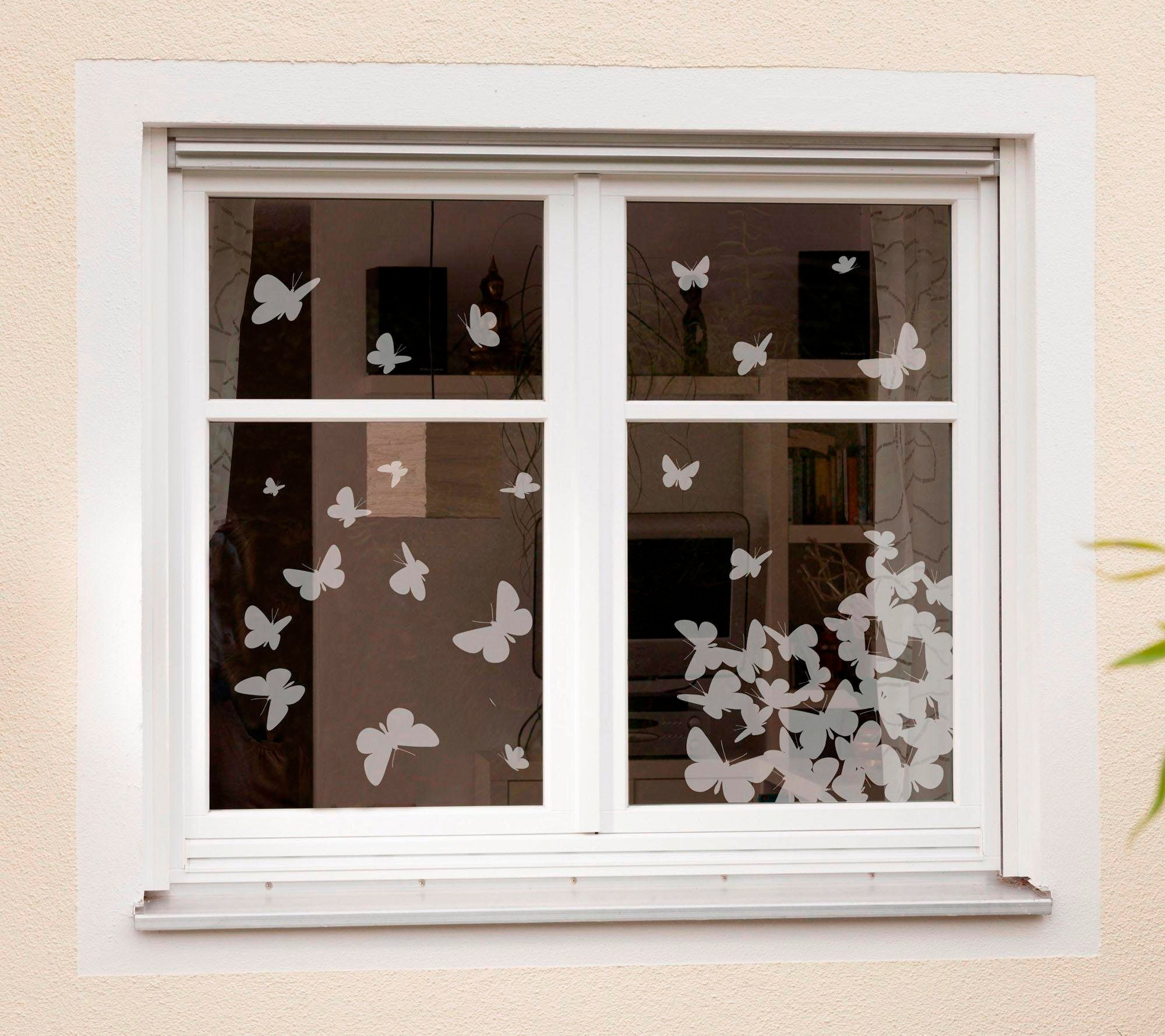 Image of Komar Fensterbild "Schmetterlinge" 31x31 cm, selbsthaftend