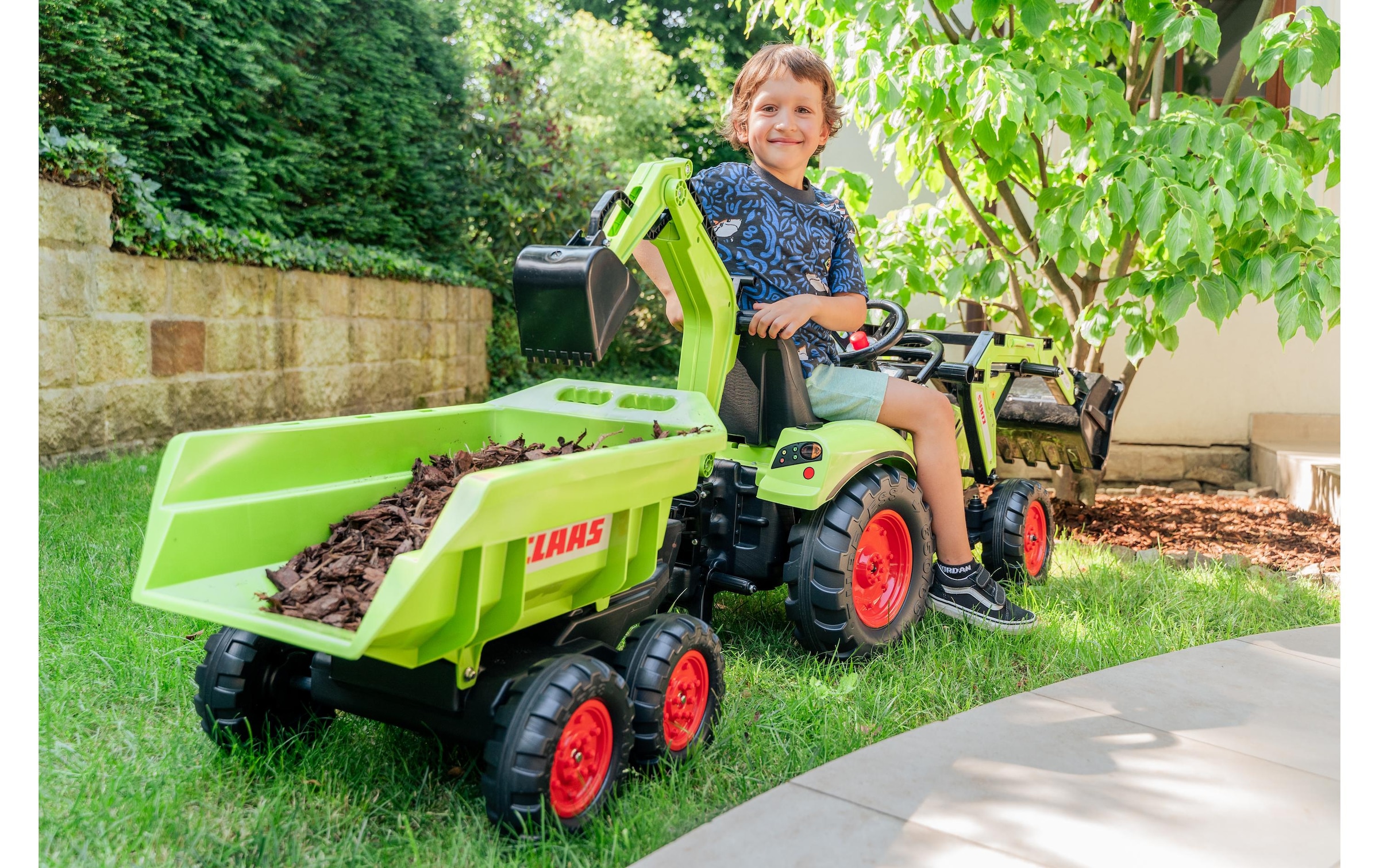 Falk Rutscherauto »Claas Traktor + Anh. XXL«