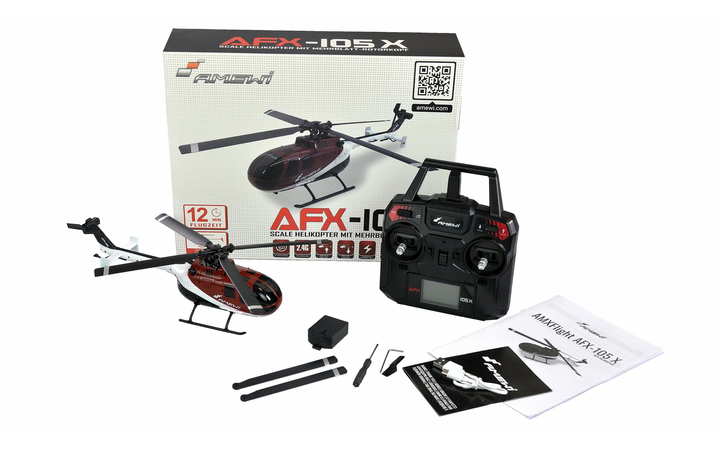 Amewi AFX-105 X Hélicoptère RC prêt à voler (RtF)