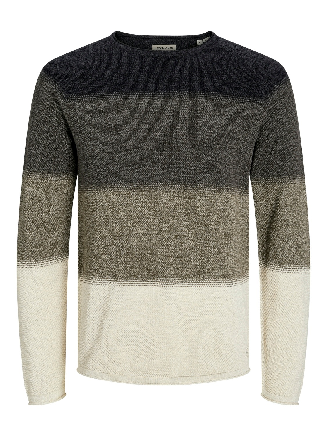 Jack & Jones Rundhalspullover »JJEHILL KNIT CREW NECK NOOS«, aus Strukturstrick