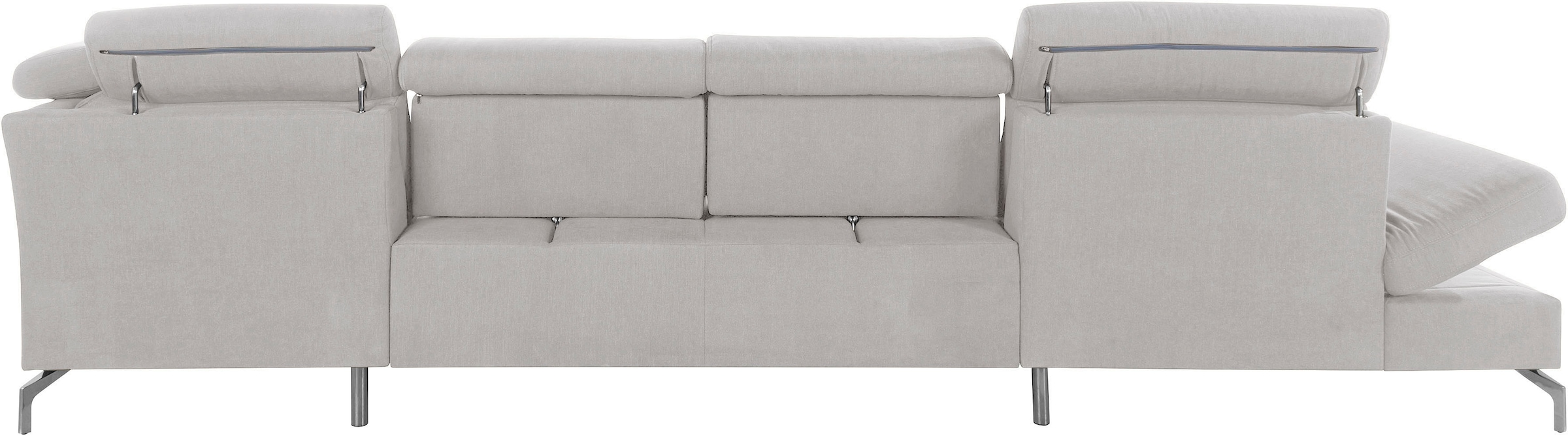 sit&more Wohnlandschaft »Brisbane U-Form«, Fusshöhe 15 cm, inklusive Sitztiefen-, Armteil- und Kopfteilverstellung