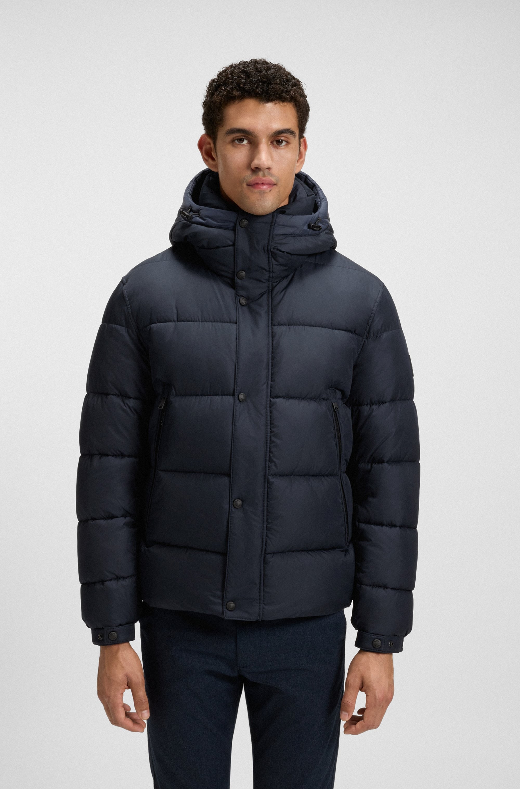 Image of BOSS ORANGE Steppjacke "Omaris" mit Kapuze mit Reissverschlusstaschen