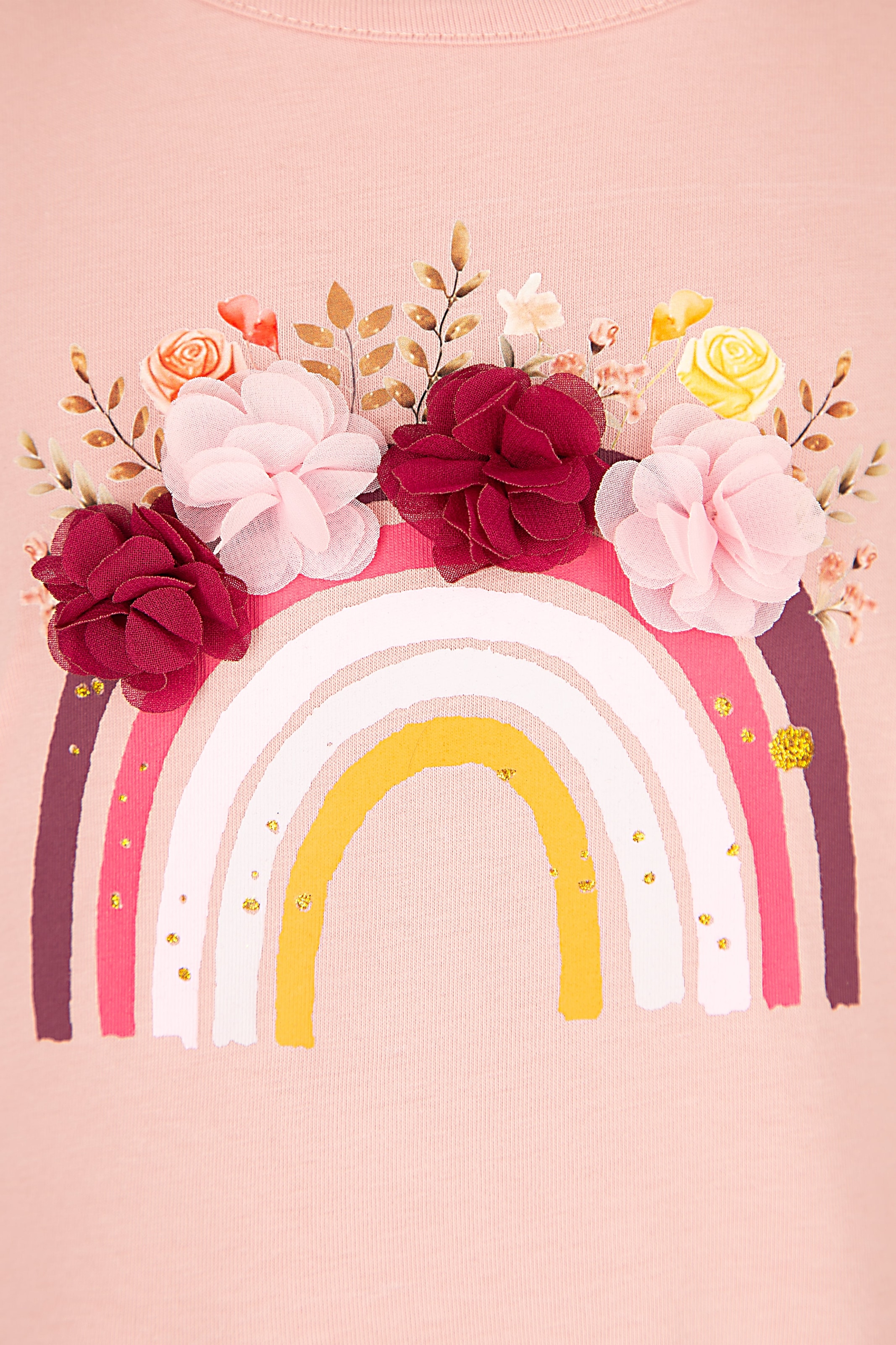 happy girls Robe en jersey mit Tüllrock und hochwertiger Blütenapplikation auf dem Frontmotiv