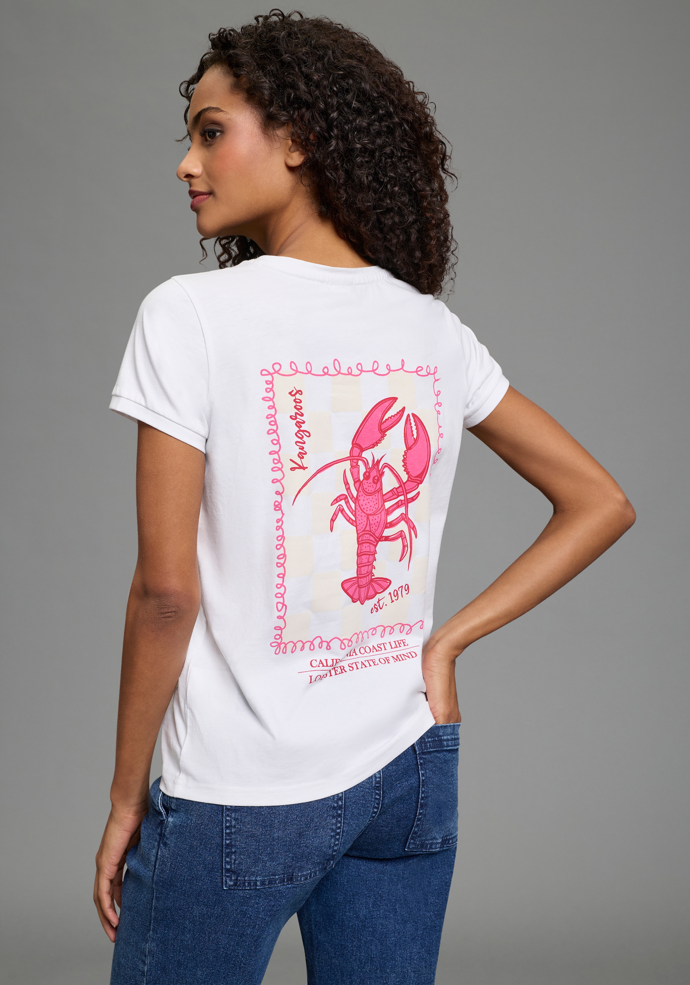Image of KangaROOS T-Shirt lässiger Schnitt, mit Hummer-Print