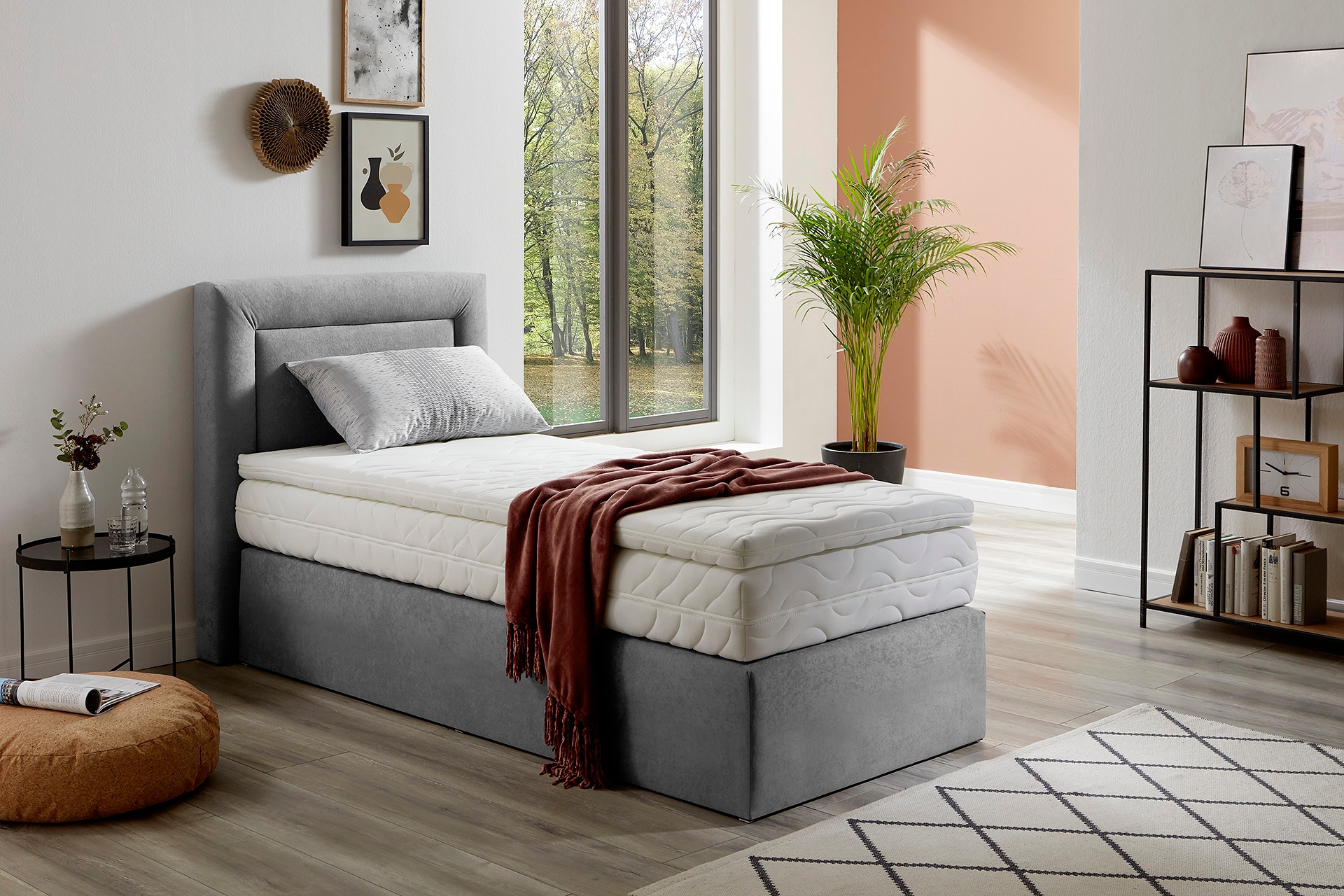 Westfalia Schlafkomfort Lit boxspring wahlweise mit Bettkasten und Topper