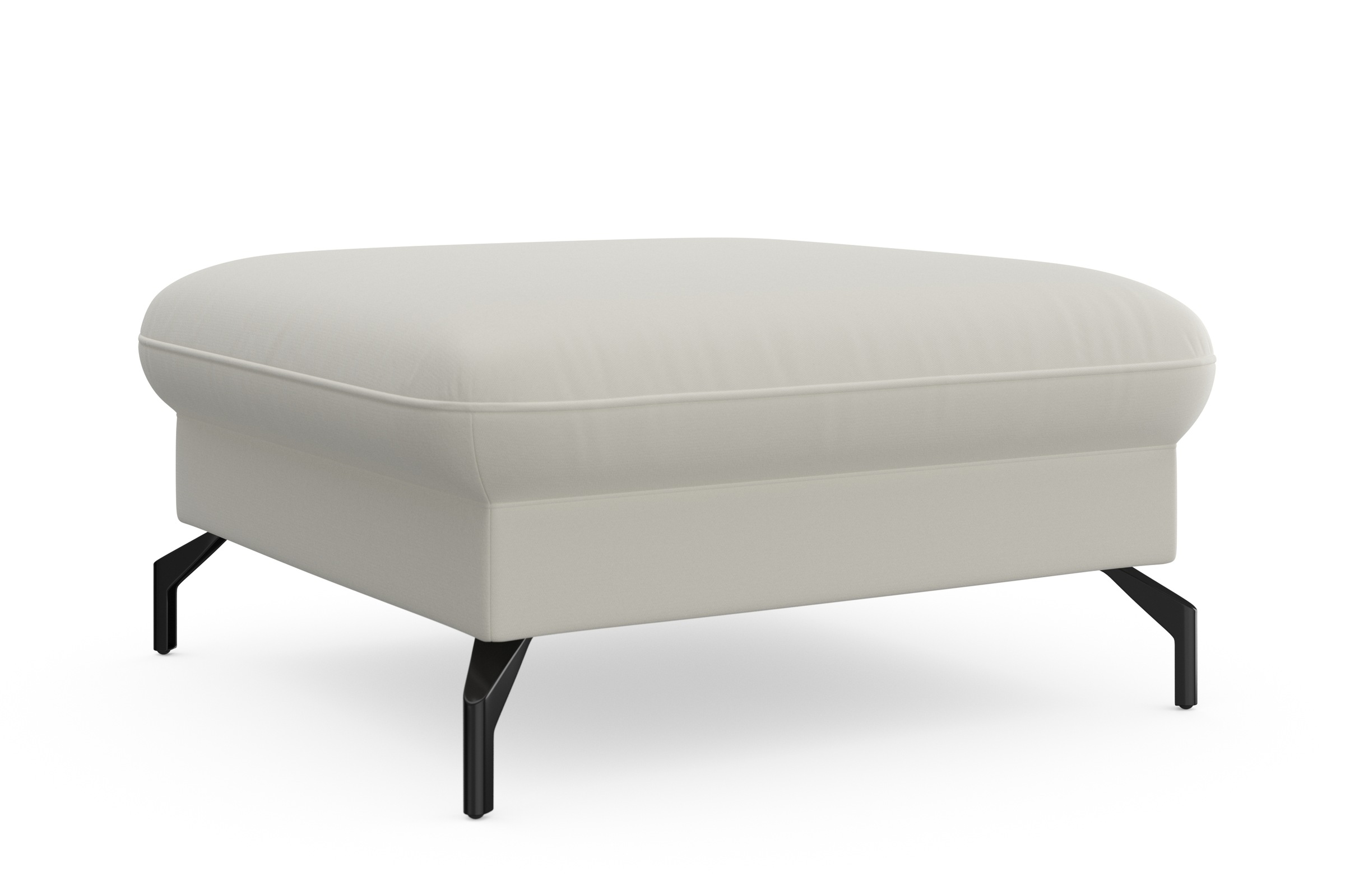 sit&more Hocker »Fashion«, inklusive Federkern, mit hochwertigen, schwarzen Metallfüssen