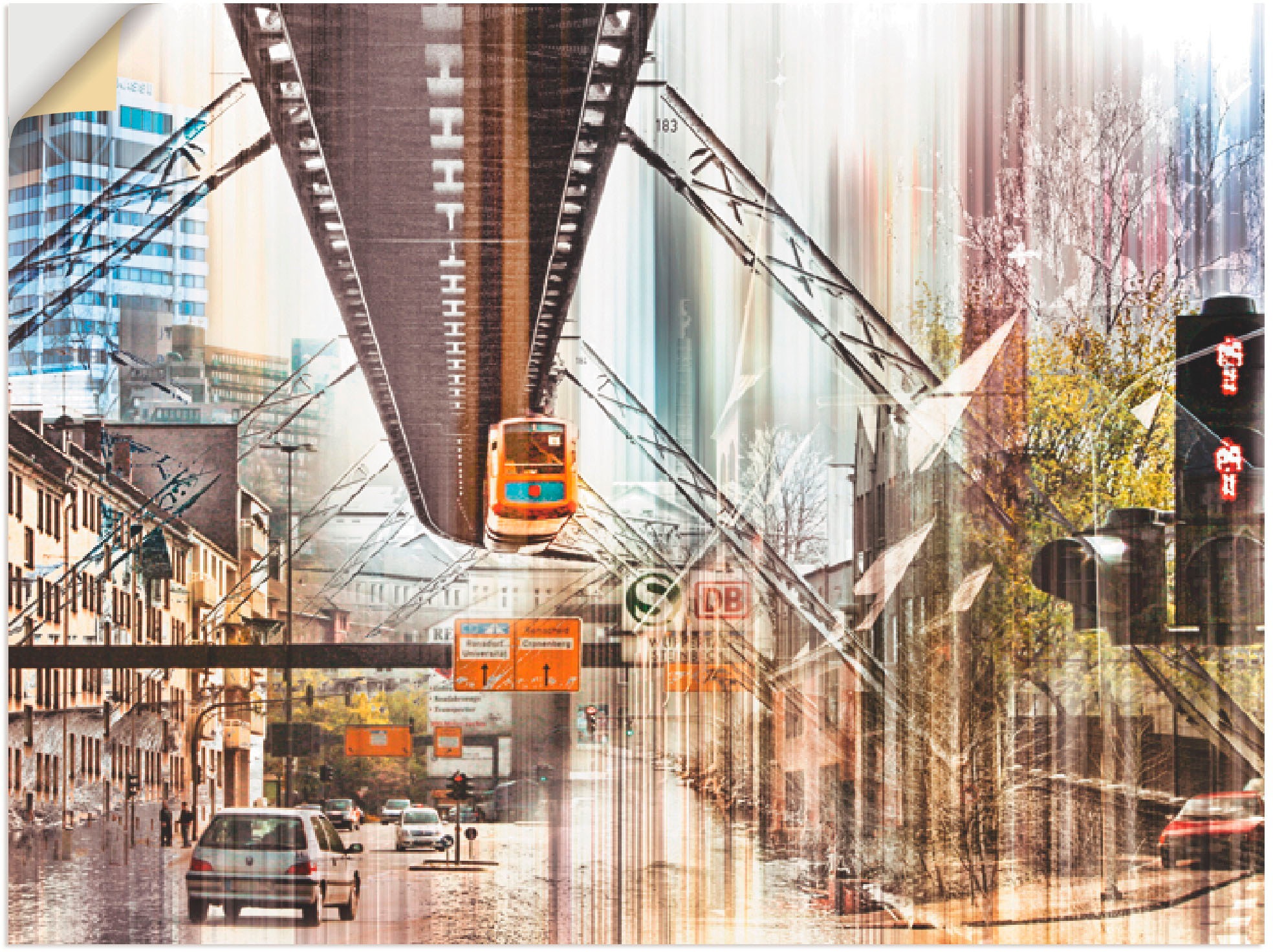 Image of Artland Wandbild »Wuppertal NRW Ruhrgebiet Collage«, Deutschland, (1 St.), in vielen Grössen & Produktarten -Leinwandbild, Poster, Wandaufkleber / Wandtattoo auch für Badezimmer geeignet bei Ackermann Versand Schweiz