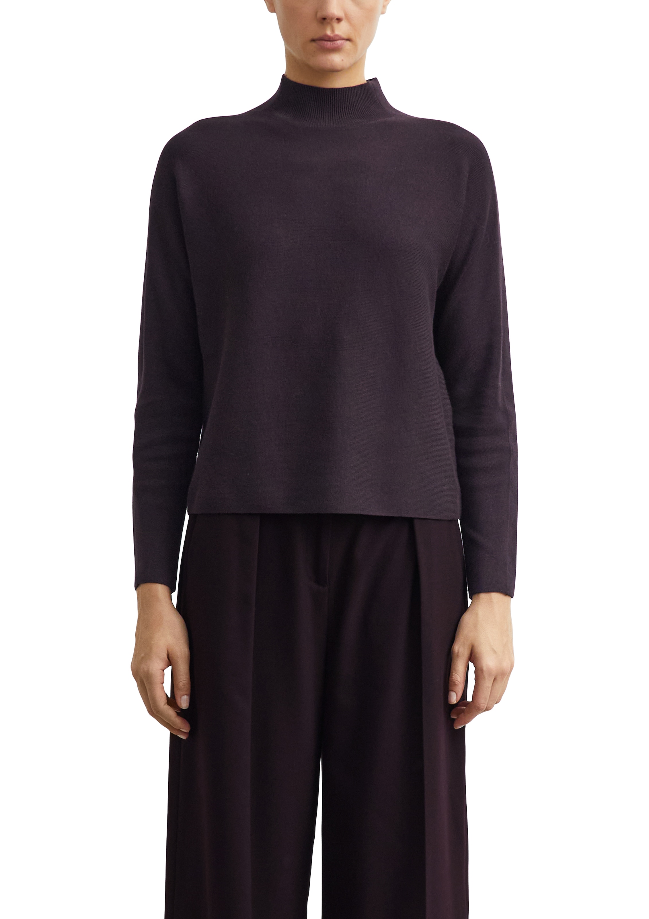 Image of Comma Strickpullover mit Stehkragen / Viskose