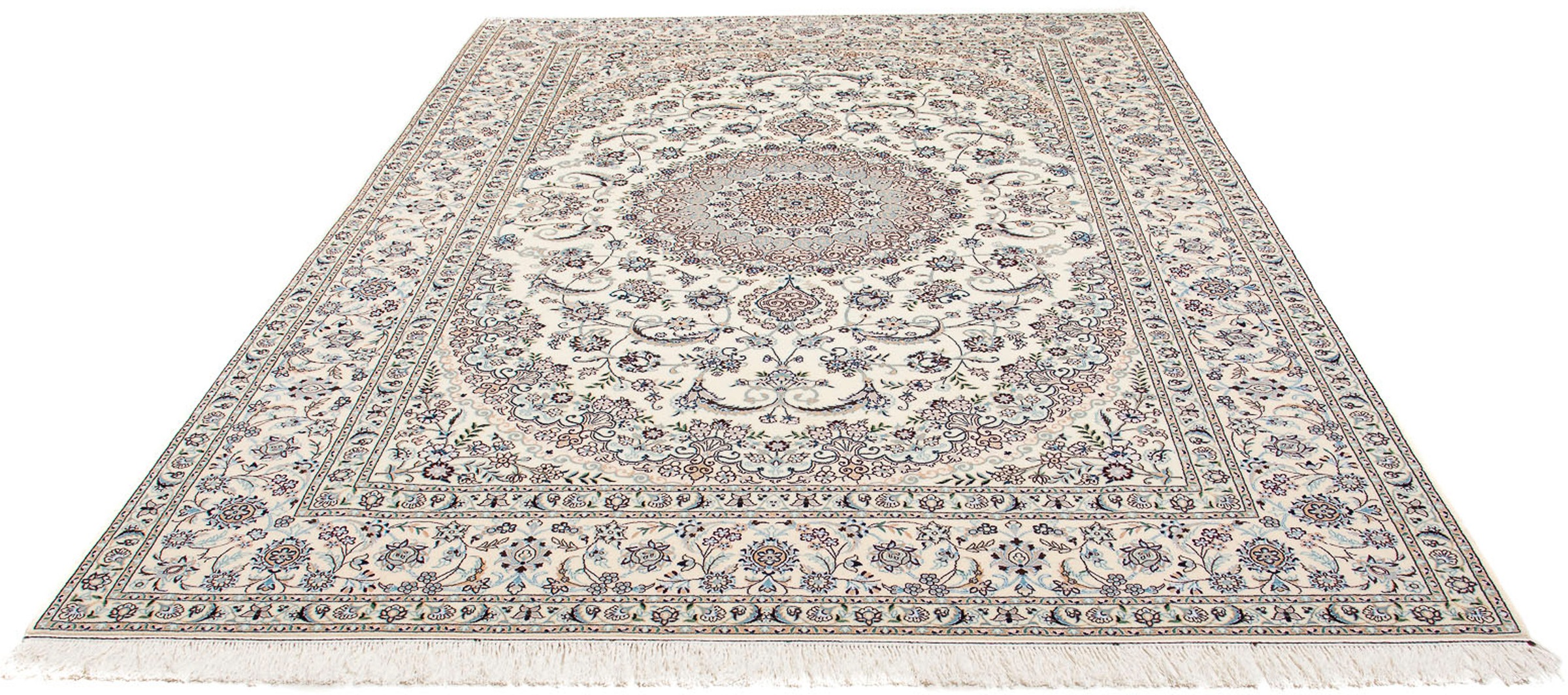 Image of morgenland Orientteppich »Perser - Nain - Premium - 304 x 207 cm - beige«, rechteckig, 6 mm Höhe, Wohnzimmer, Handgeknüpft, Einzelstück mit Zertifikat bei Ackermann Versand Schweiz
