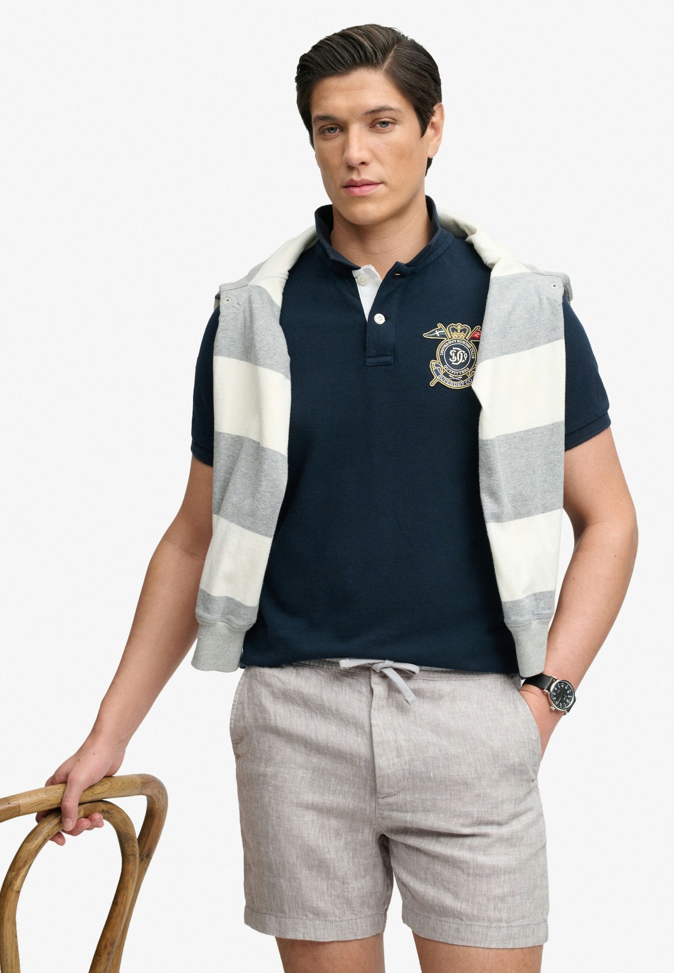 Superdry Shorts »MERCHANT LINEN SHORT«  aus Leinen, Relaxed Fit, mit Reissverschluss