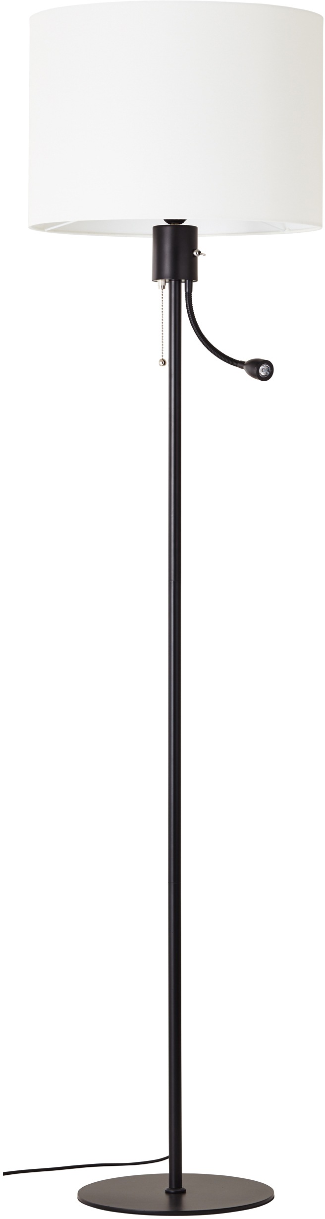 Image of Places of Style Stehlampe »Elijah«, E27, 1 St., Stehleuchte mit Textilschirm Ø 42cm und Leselicht, Leseleuchte inkl. LED flexibel einstellbar, getrennt schaltbar bei Ackermann Versand Schweiz