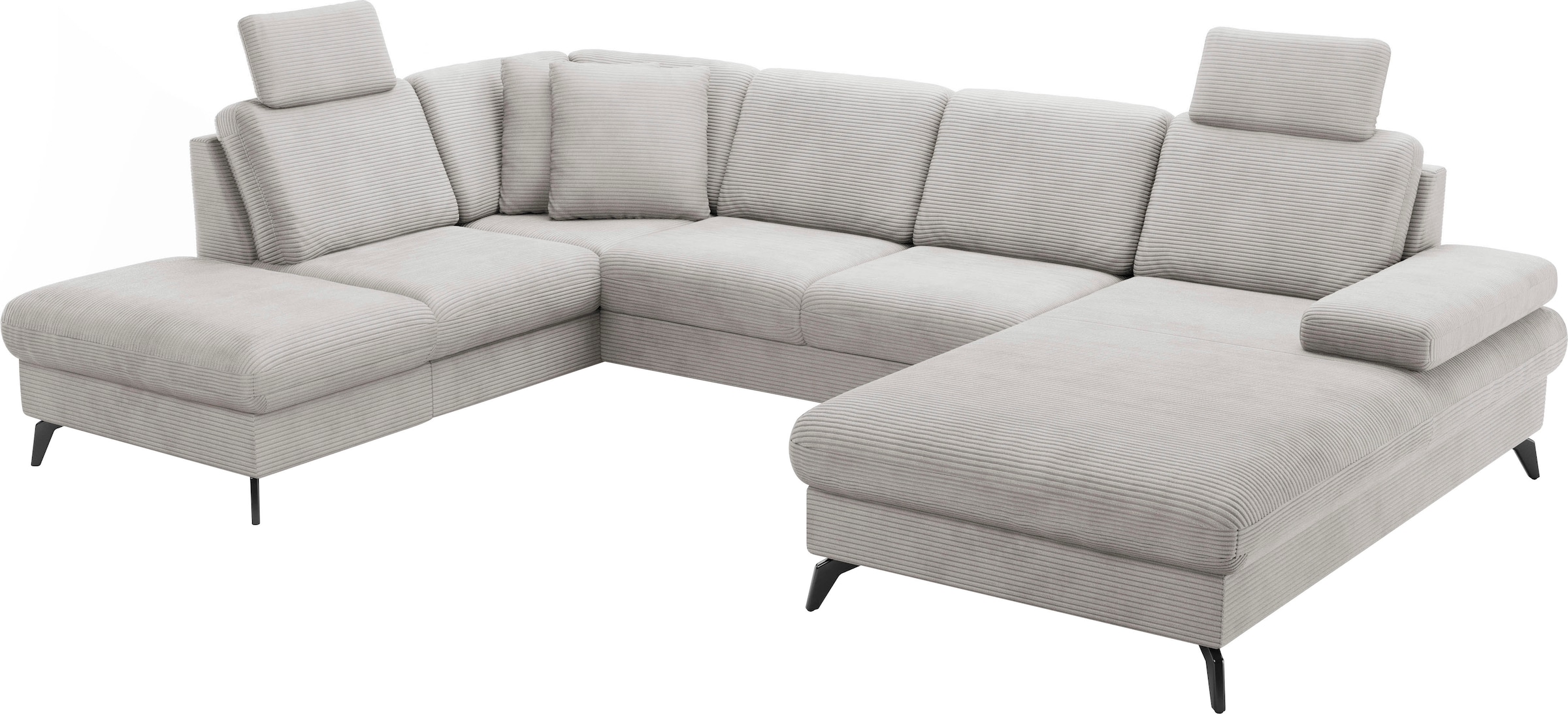 sit&more Wohnlandschaft »Morris Jubi U-Form«, inkl. Armteilfunktion und 1 Zierkissen, wahlweise mit Bettfunktion