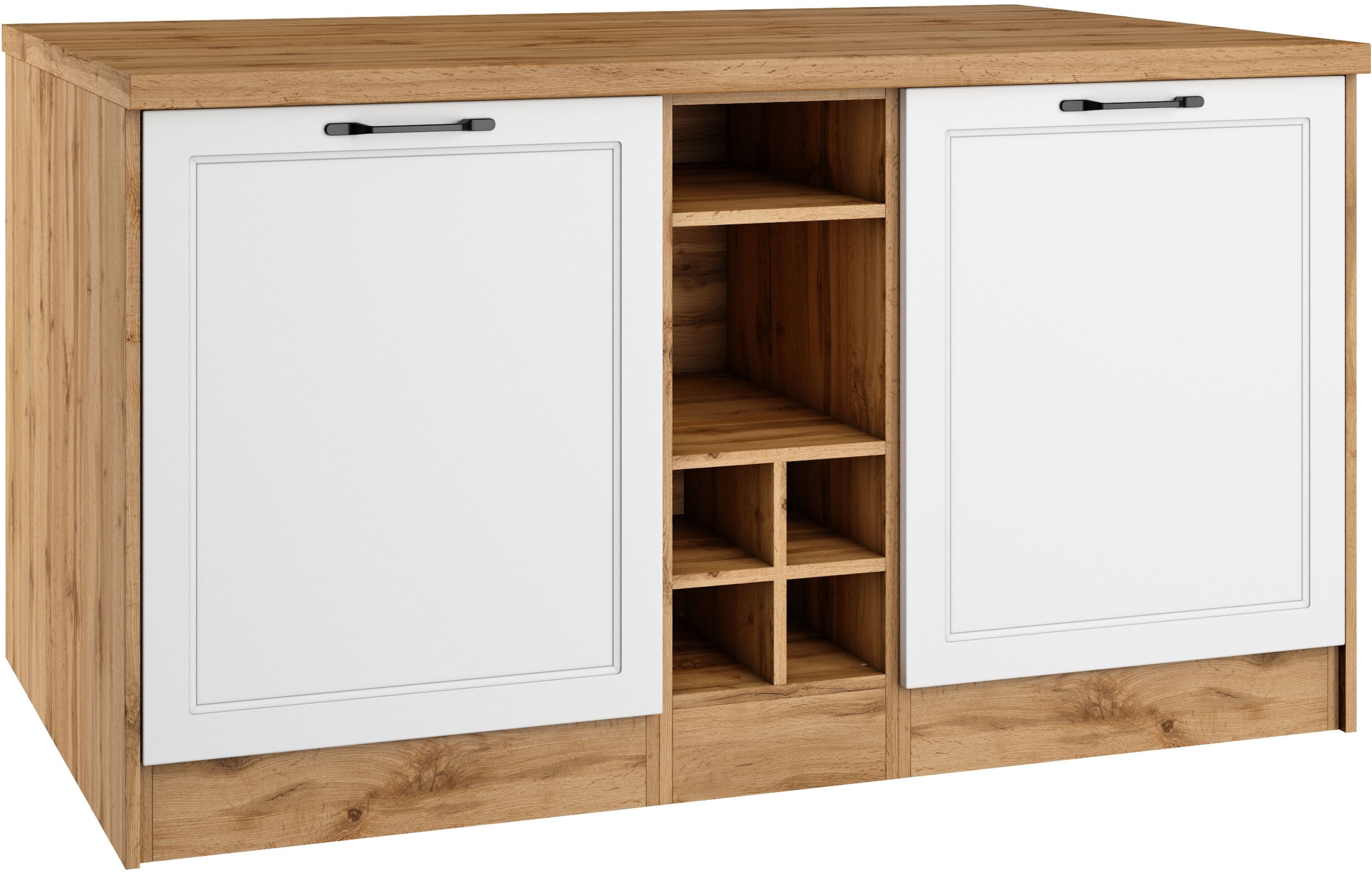 KOCHSTATION Kücheninsel »KS-Lana, Breite 153 cm« MDF-Fronten, Arbeitsplatte 38mm stark
